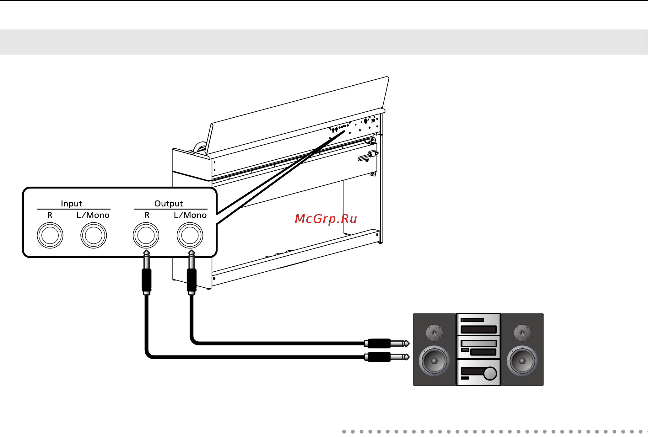 Roland DP-990F MC [66/85] Подключение ор990б к внешним мониторам