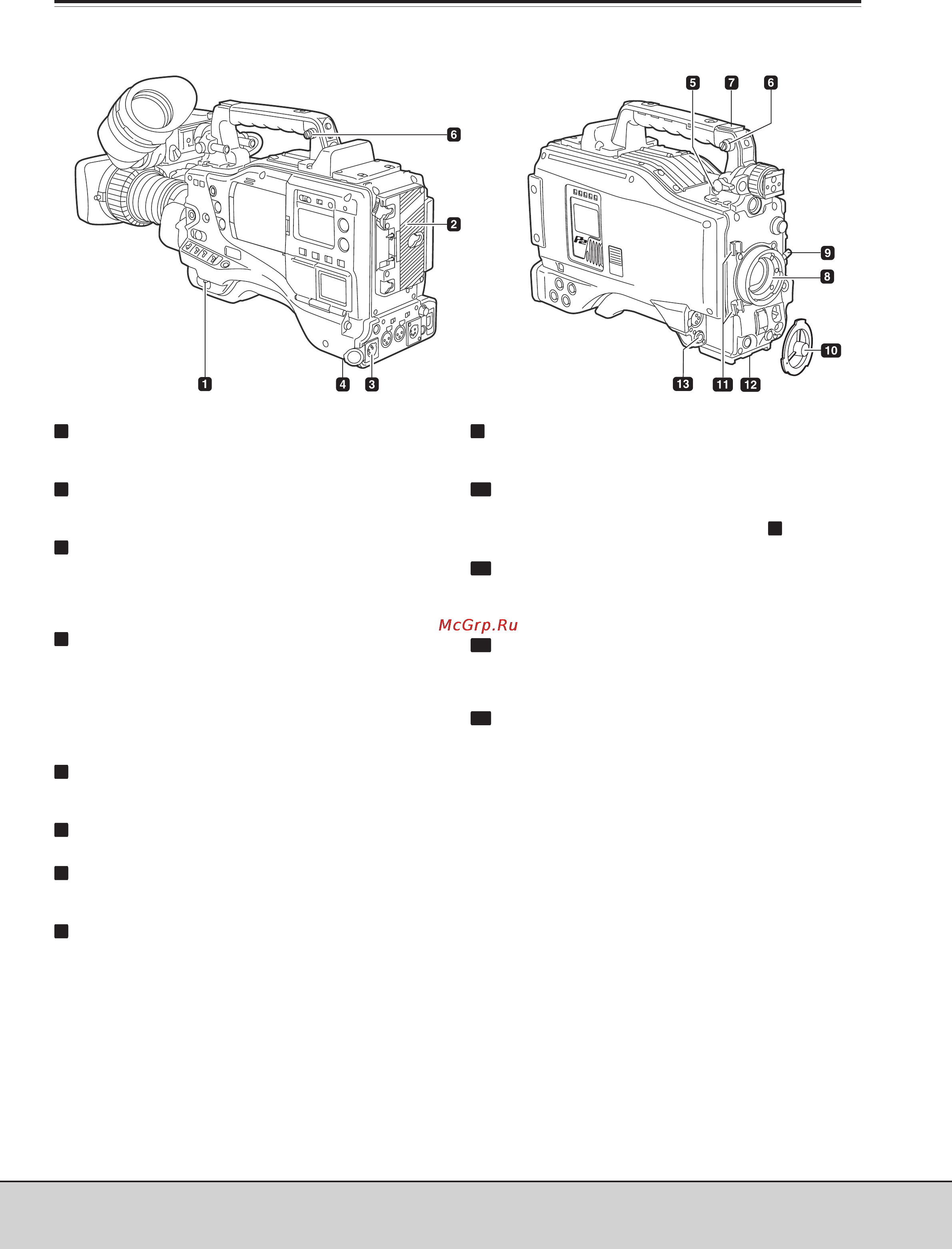 Panasonic AJ-SPX800 [11/117] Глава 2 элементы и их функции