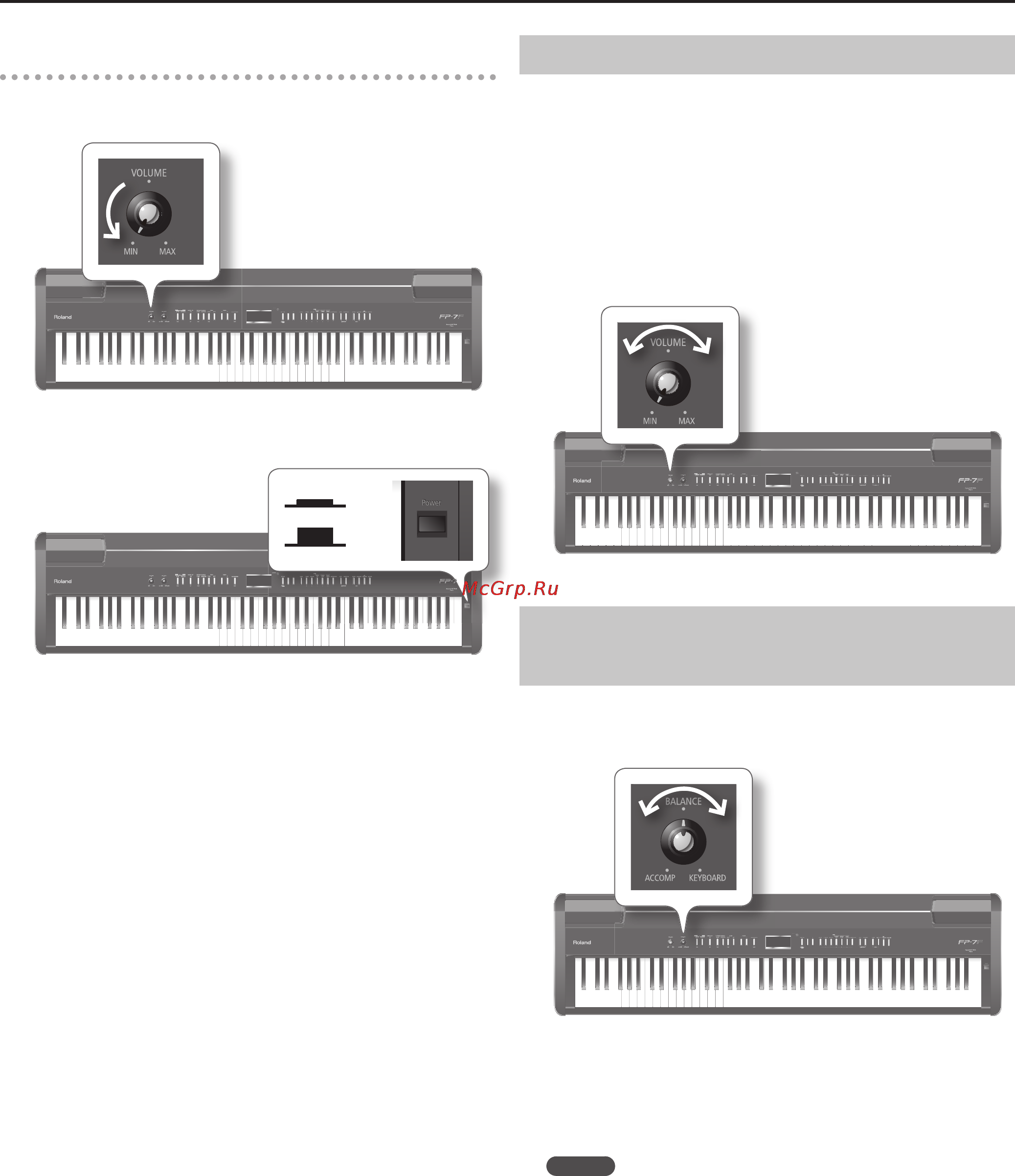 Roland FP-7F BK [15/100] Отключение питания