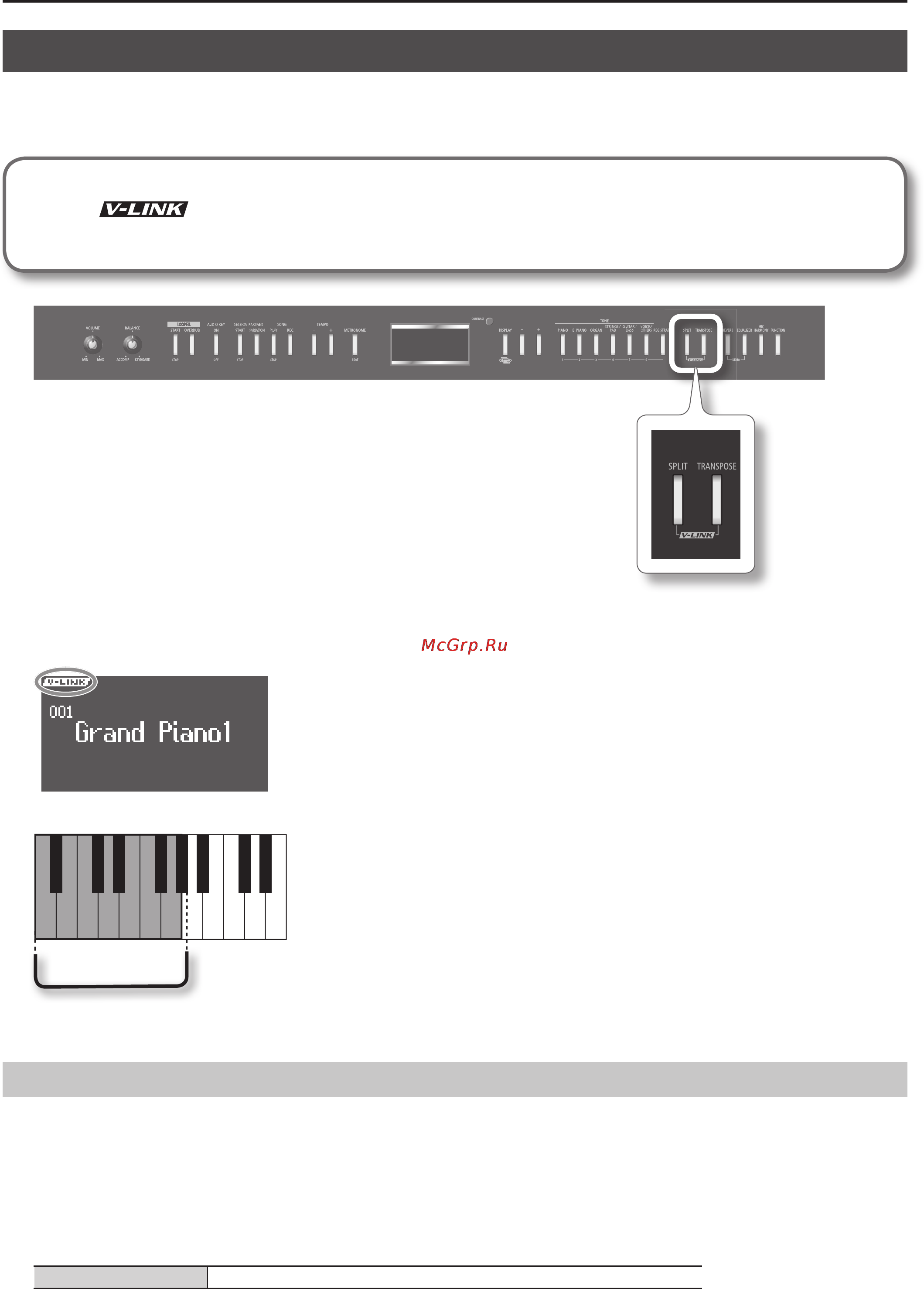 Roland FP-7F BK [86/100] Использование функции v link