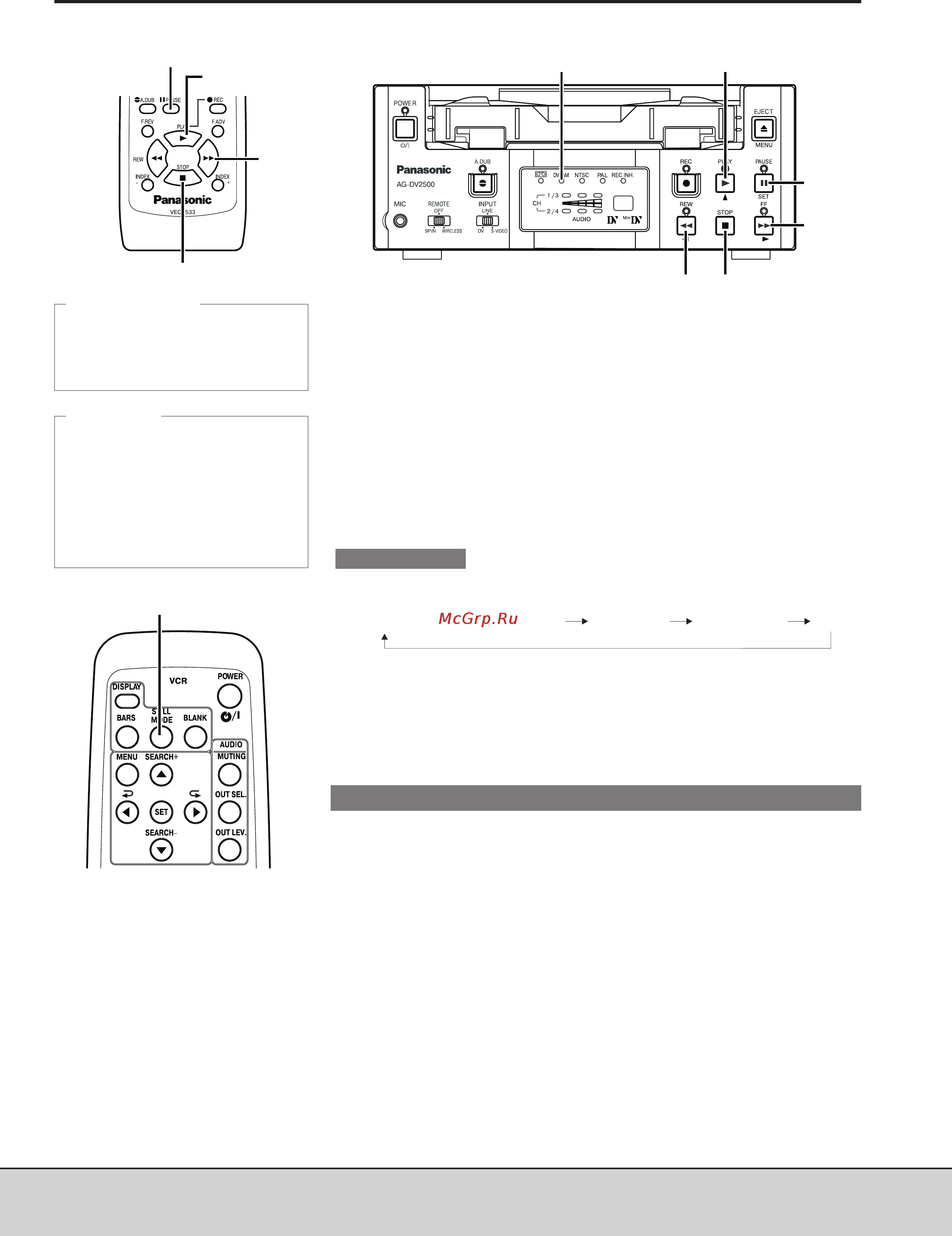 Panasonic AG-DV2500E [43/68] Воспроизведение