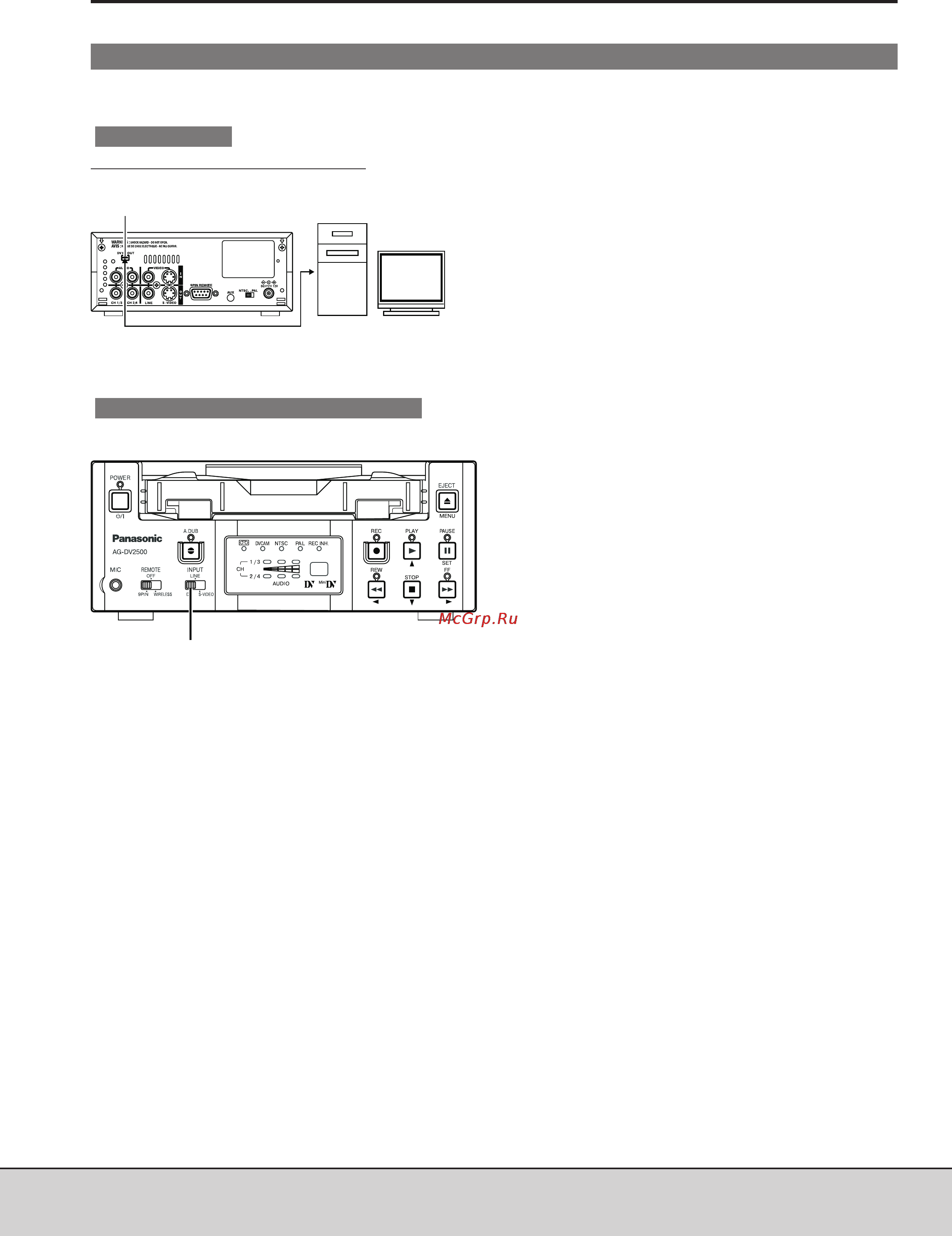Panasonic AG-DV2500E [50/68] Использование видеомагнитофона в составе монтажной системы продолжение