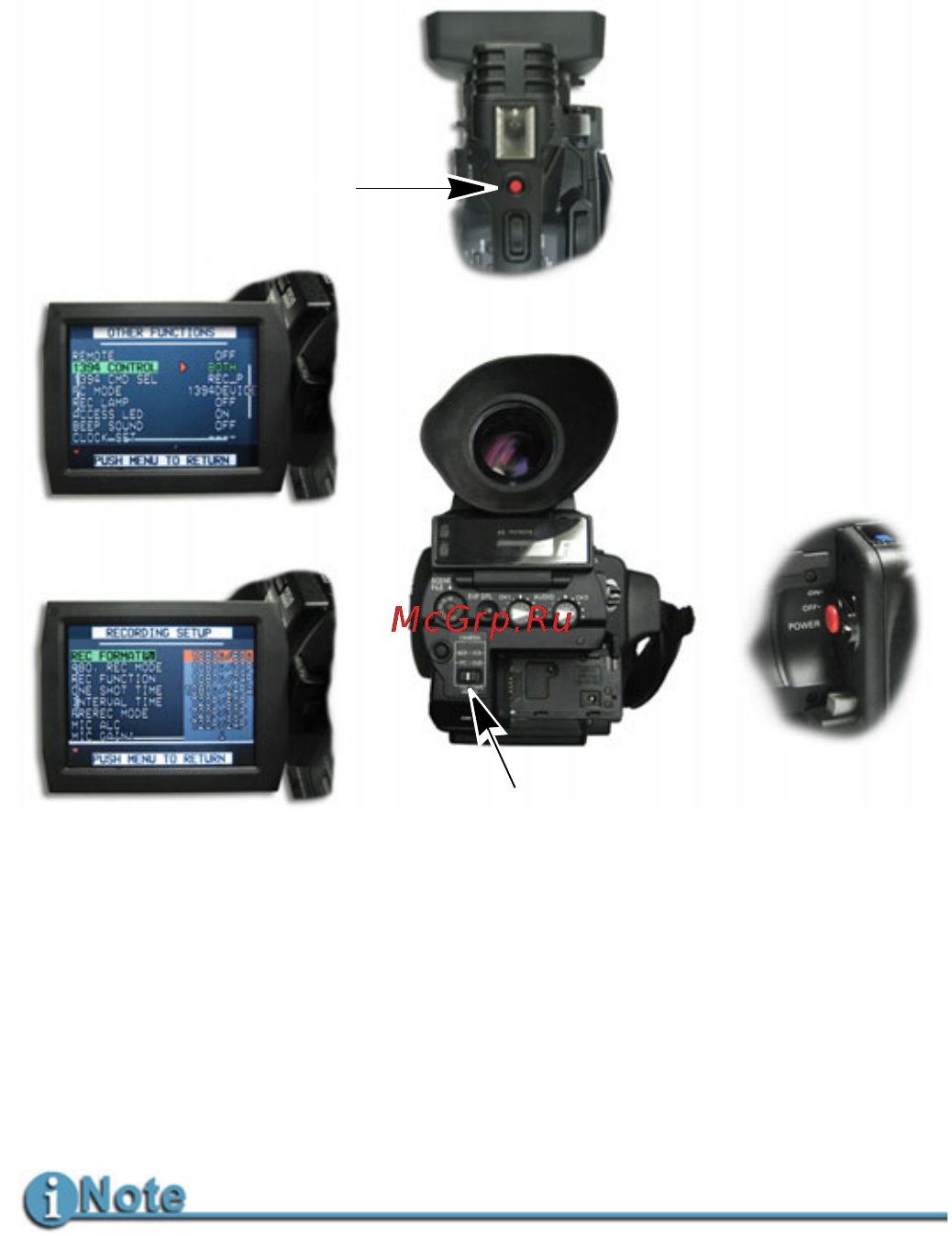 Panasonic FS-100 [55/154] Configuring ag hvx200 and recording