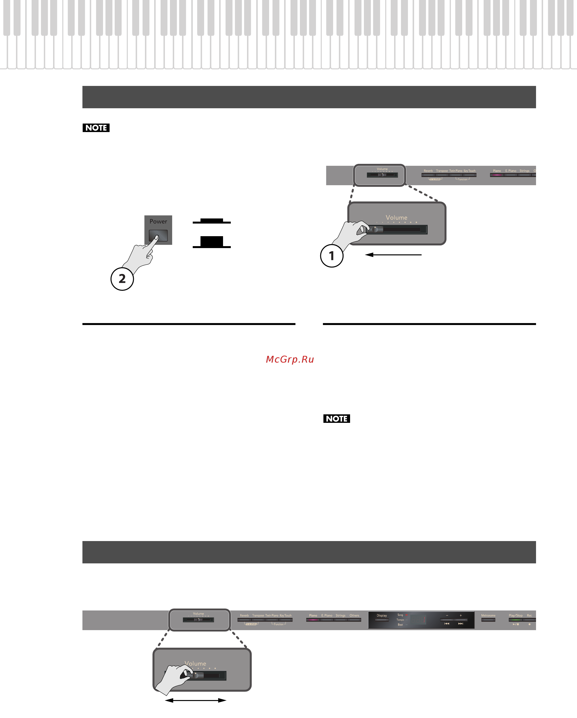Roland HP302-RWA [21/89] Регулировка громкости