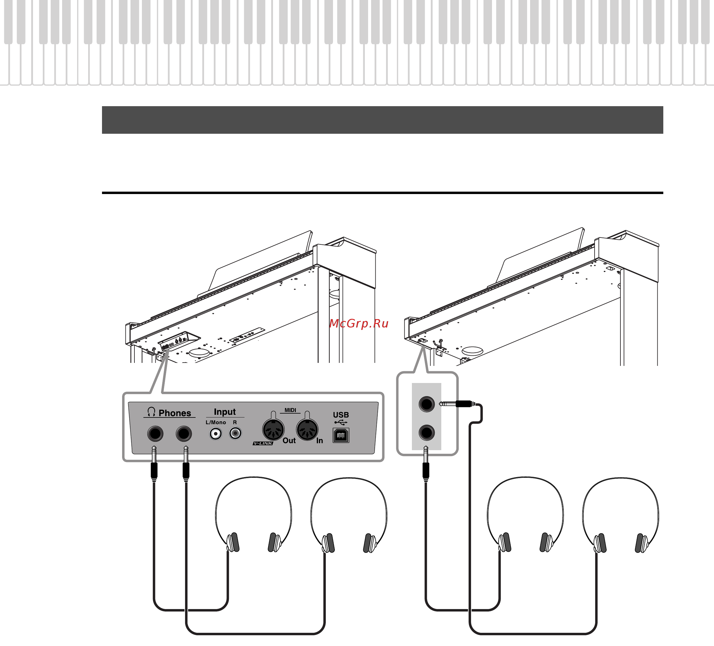 Roland HP302-RWA [23/89] Работа с наушниками