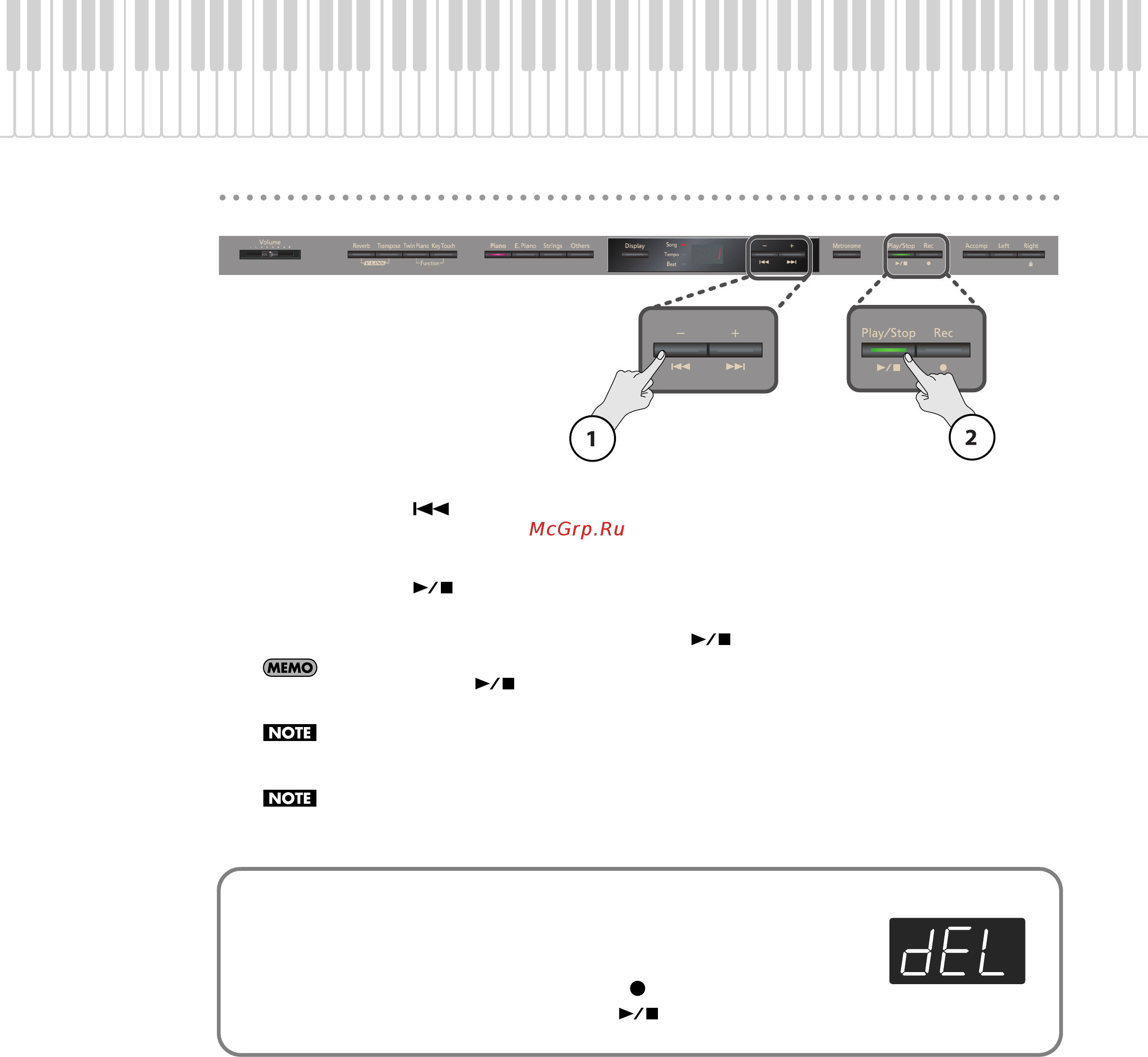 Roland HP302-SBA [44/89] Прослушивание записанного материала