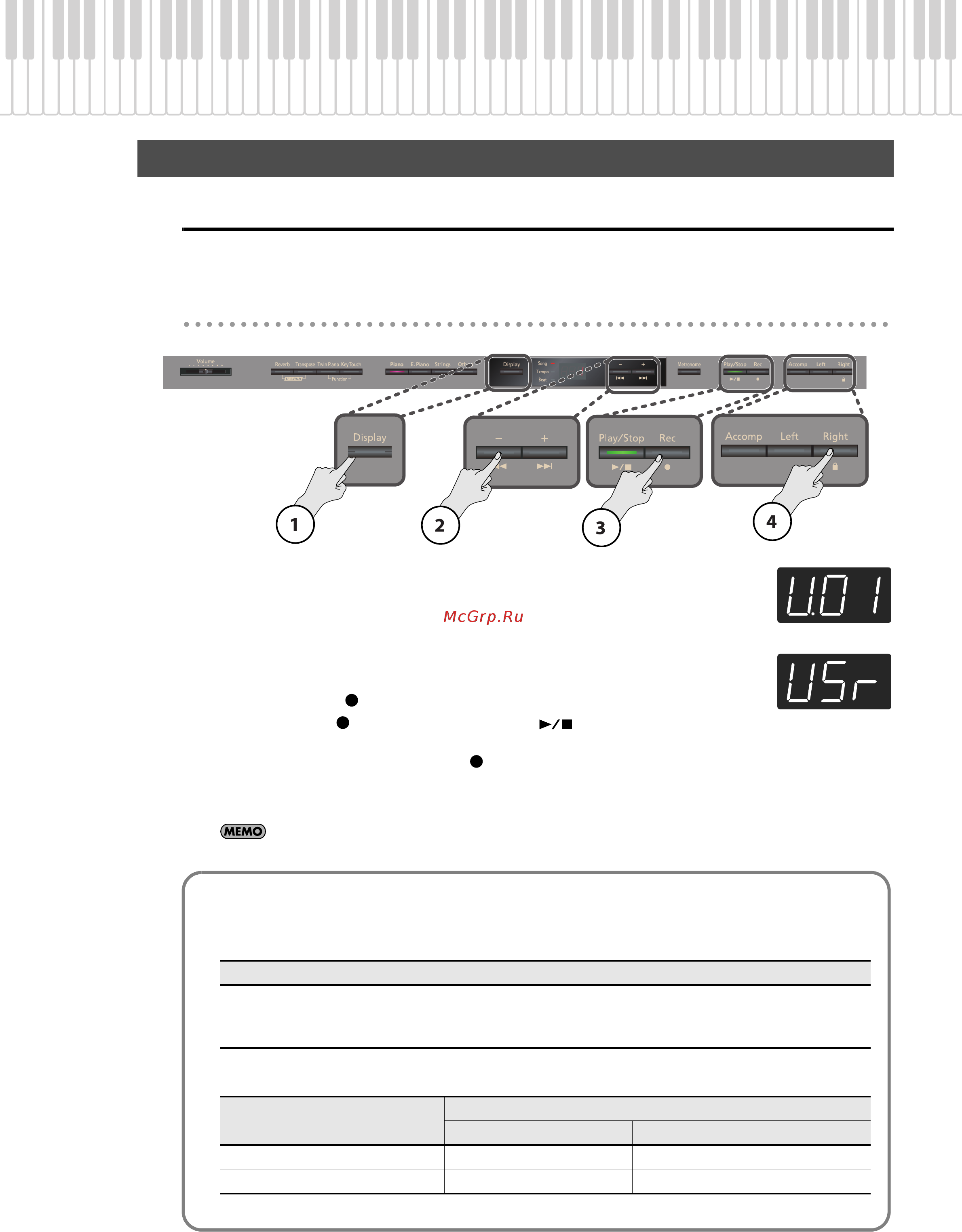 Roland HP302-SBA [50/89] Дополнительные возможности записи