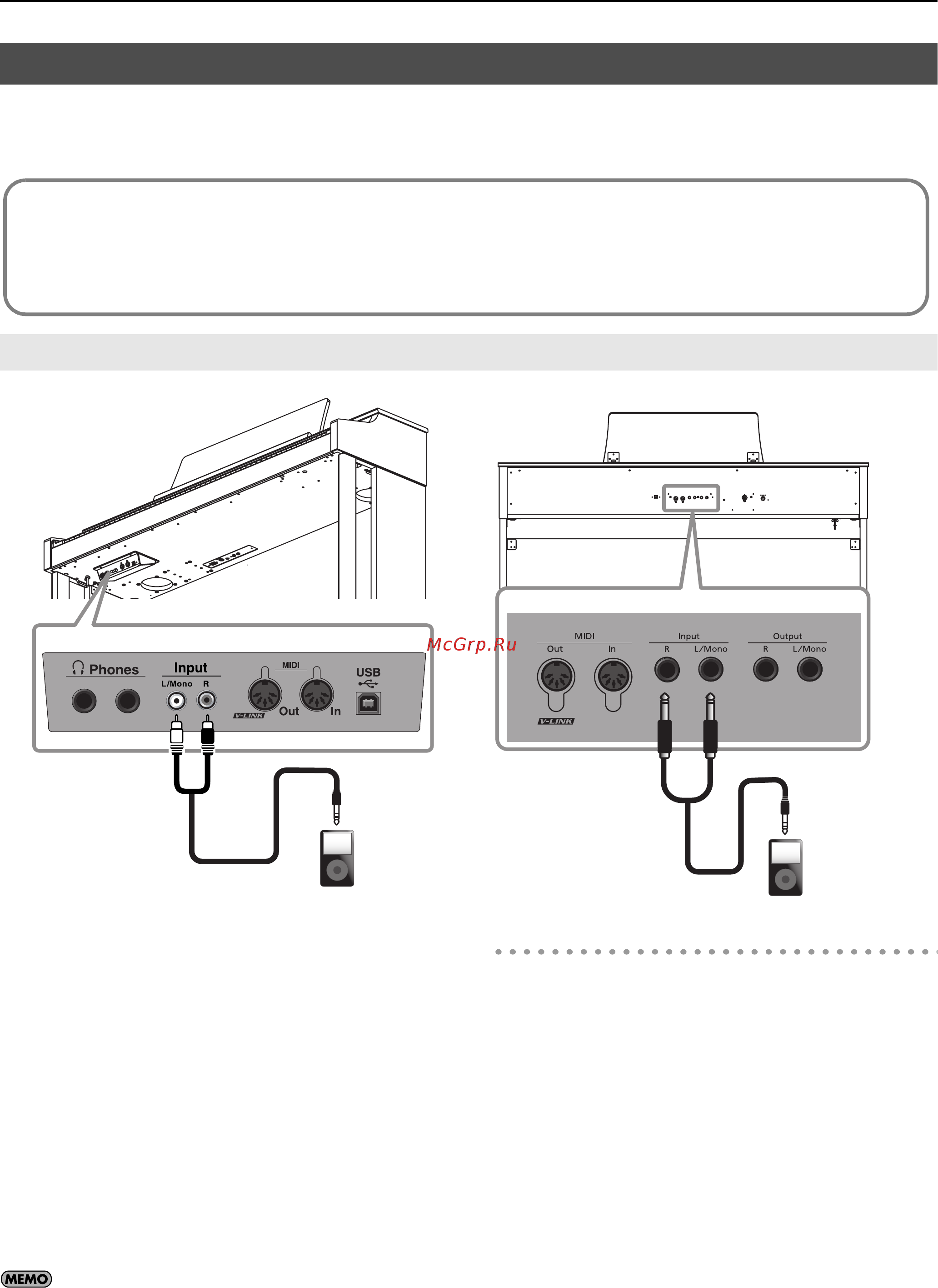 Roland HP302-SBA [67/89] Подключение к аудиооборудованию