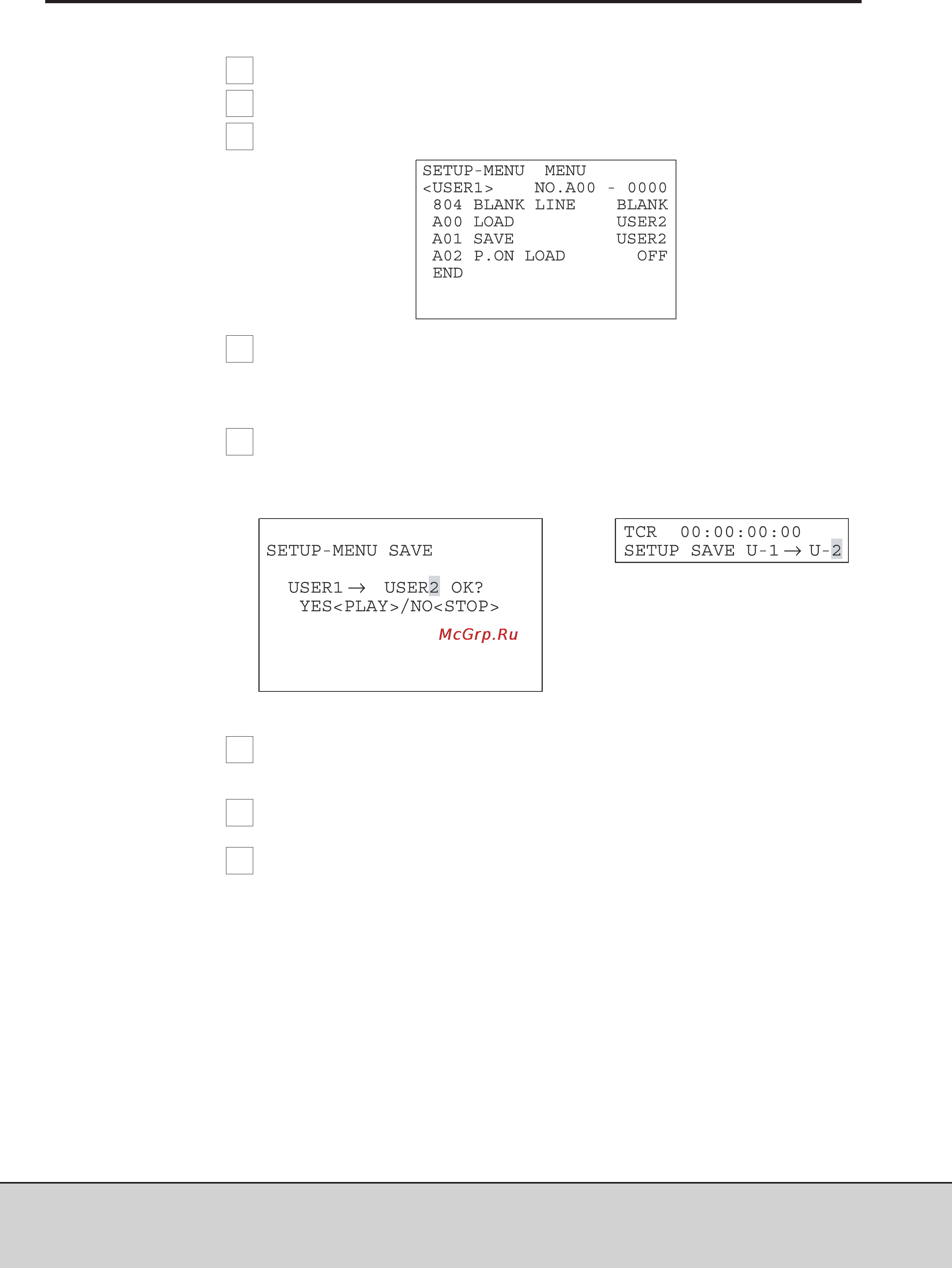 Panasonic AJ-D960 [58/122] Ìåíþ íà ñòðî åê 58