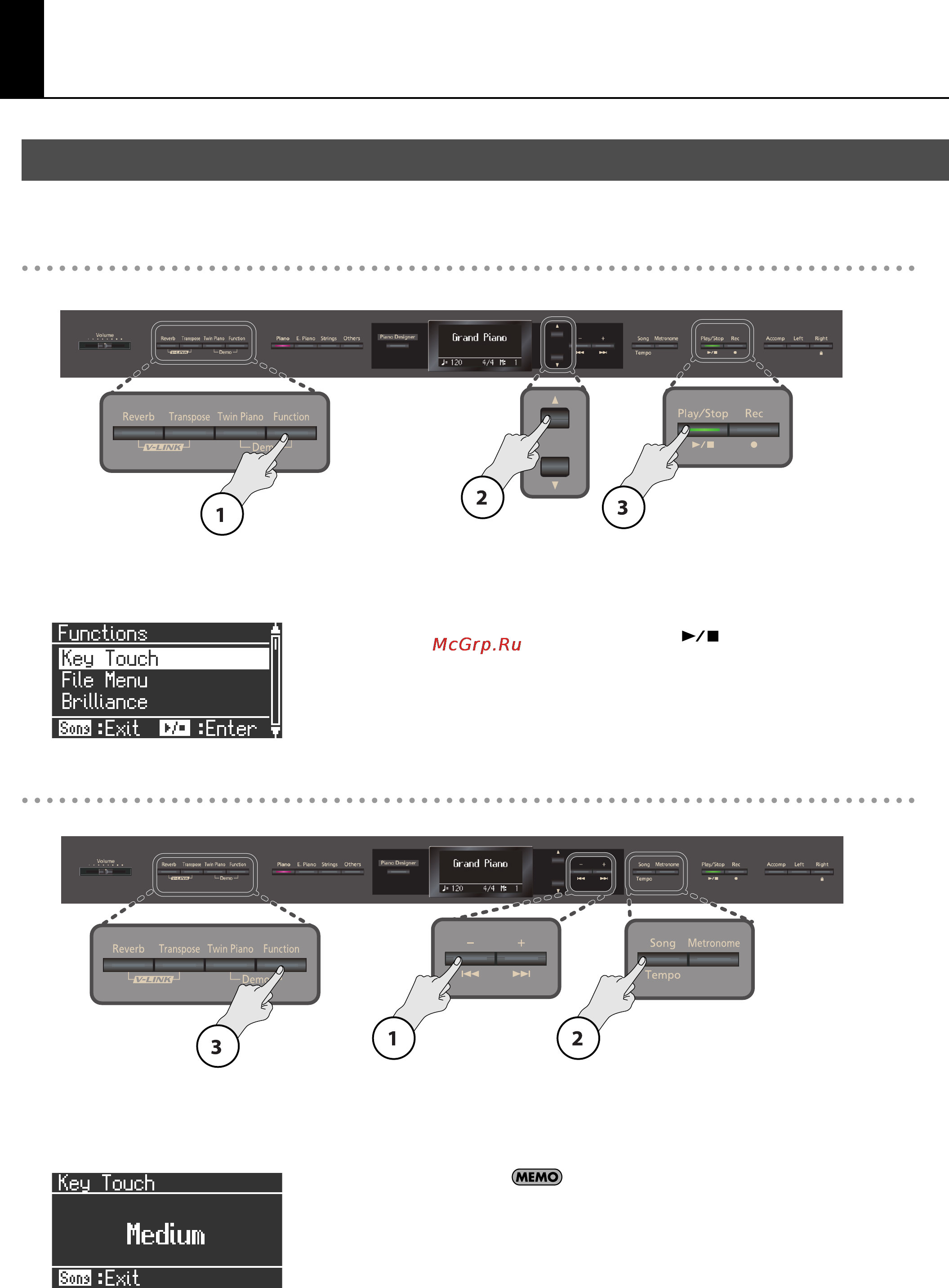 Roland HP307 [53/86] Различные установки