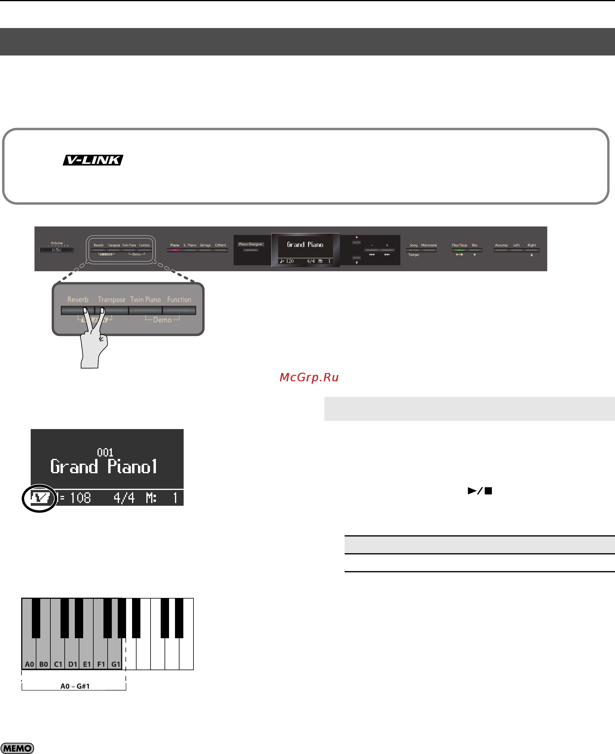 Roland HP307 [70/86] Функция v link