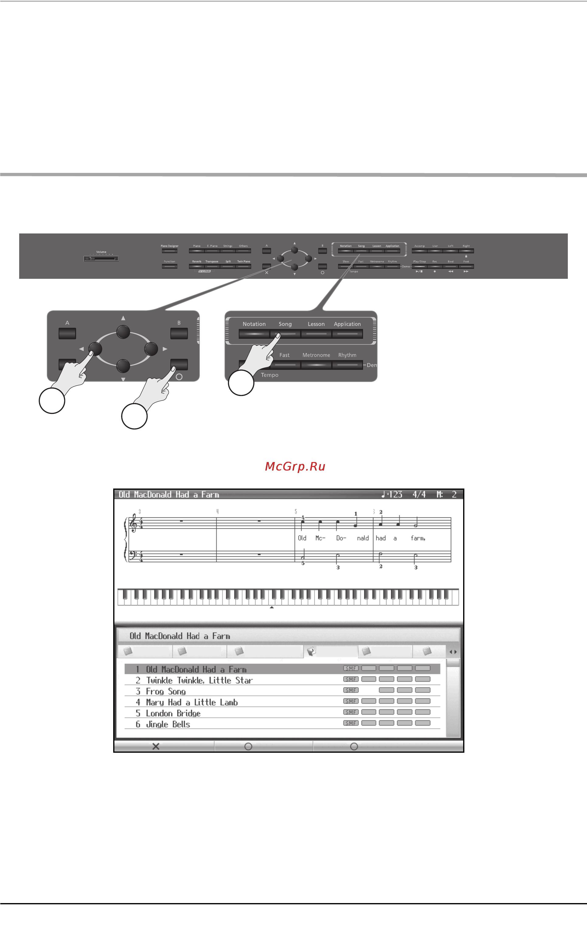 Roland HPI-7F [53/112] Последовательное воспроизведение всех пьес