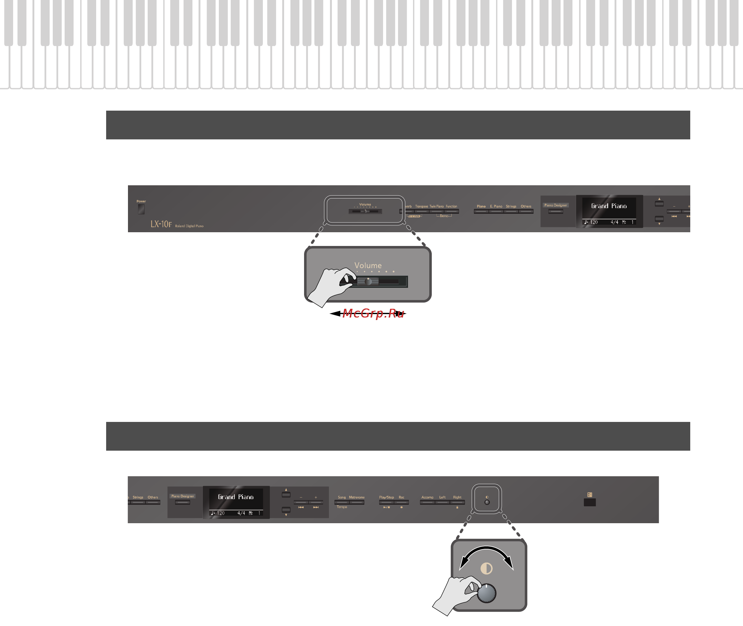 Roland LX-10F [17/85] Регулировка громкости
