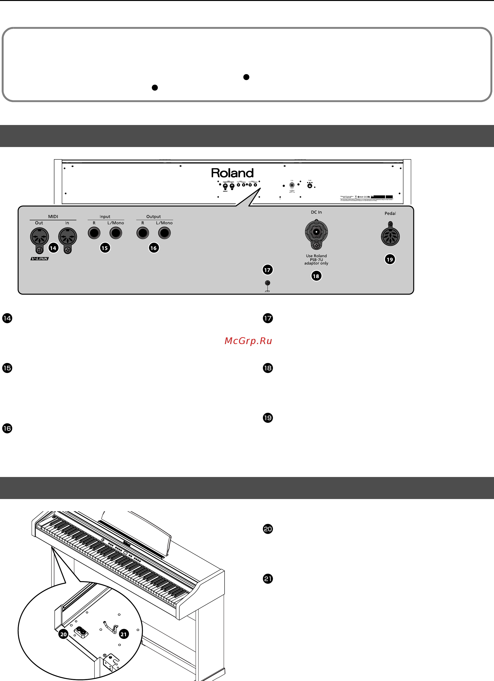 Roland RP201-RWA [15/61] К___________________________________________________________