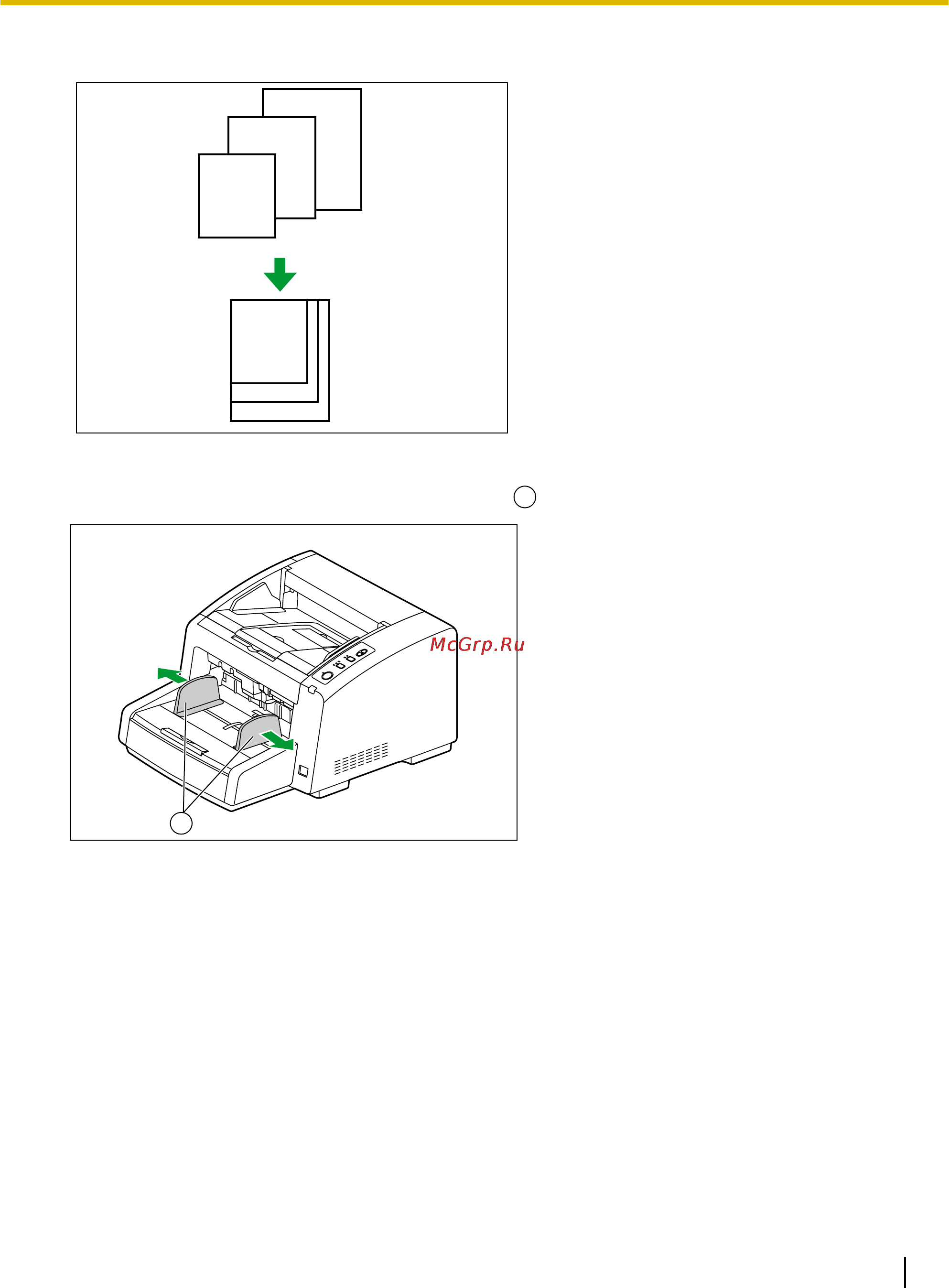 Panasonic KV-S4065C [37/96] Выровняйте страницы документа по одной стороне