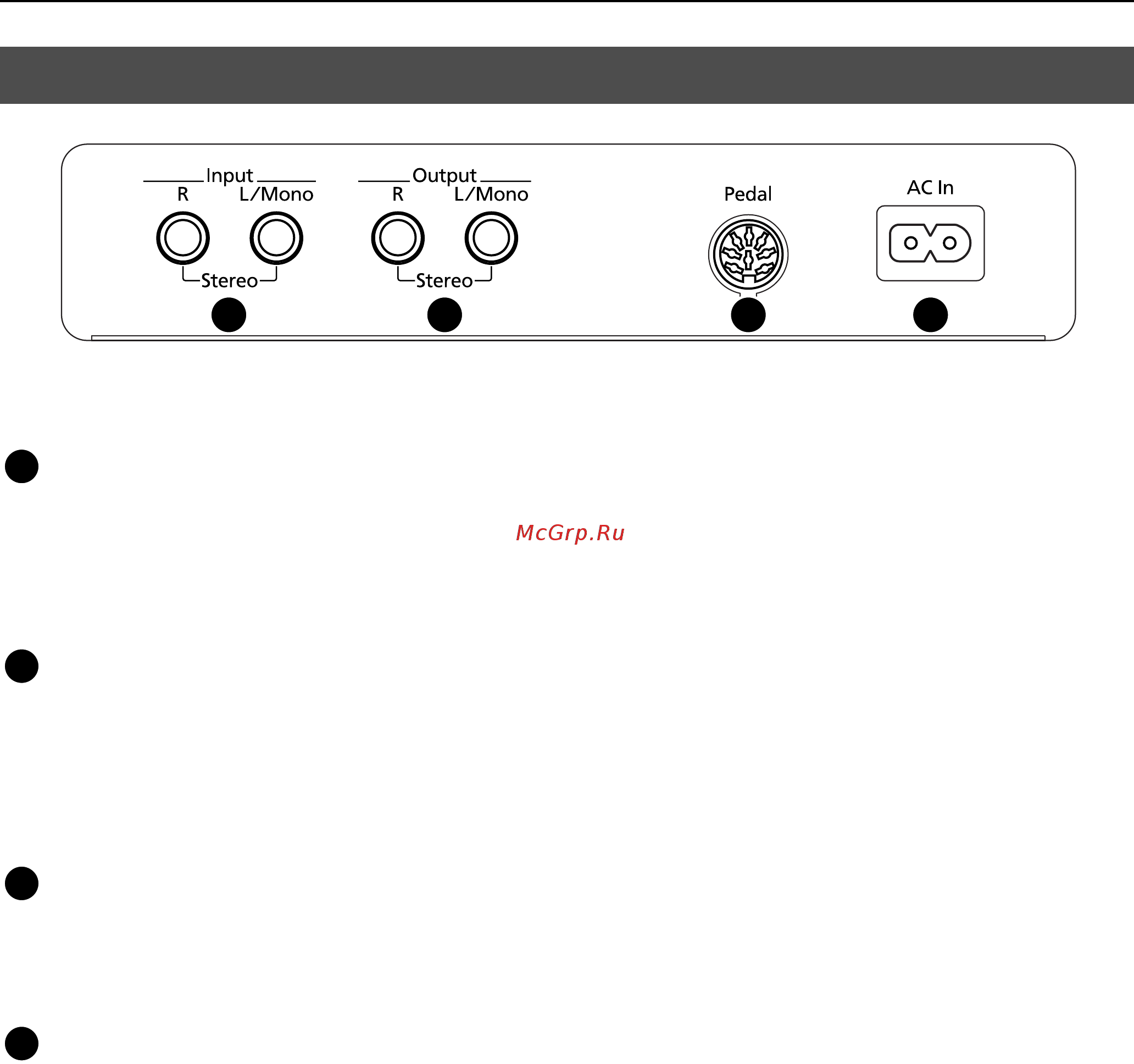Roland HP207 [16/114] Нижняя панель сзади