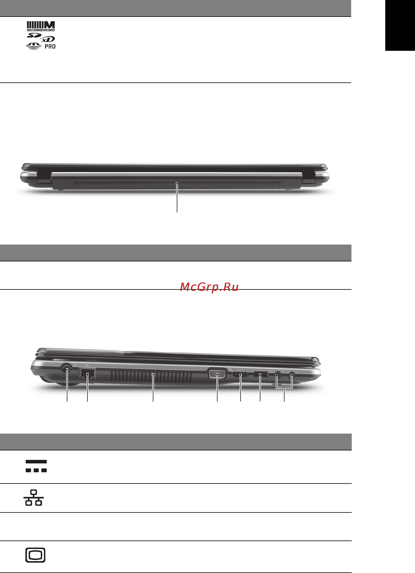 E-Machines G730ZG-P612G32Miks [7/9] Rear view