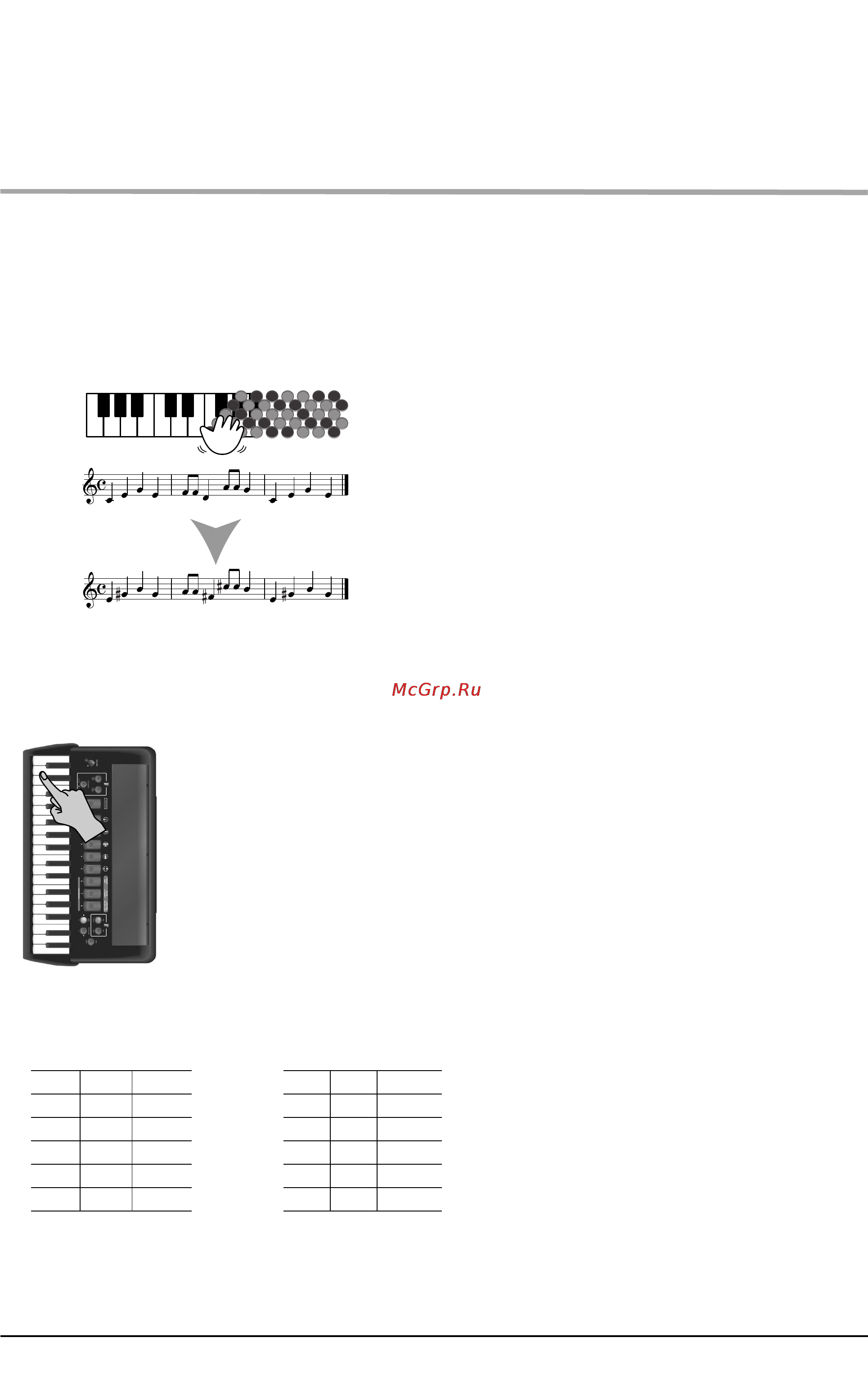 Roland FR-2B [24/51] Работа с высотой строя инструмента