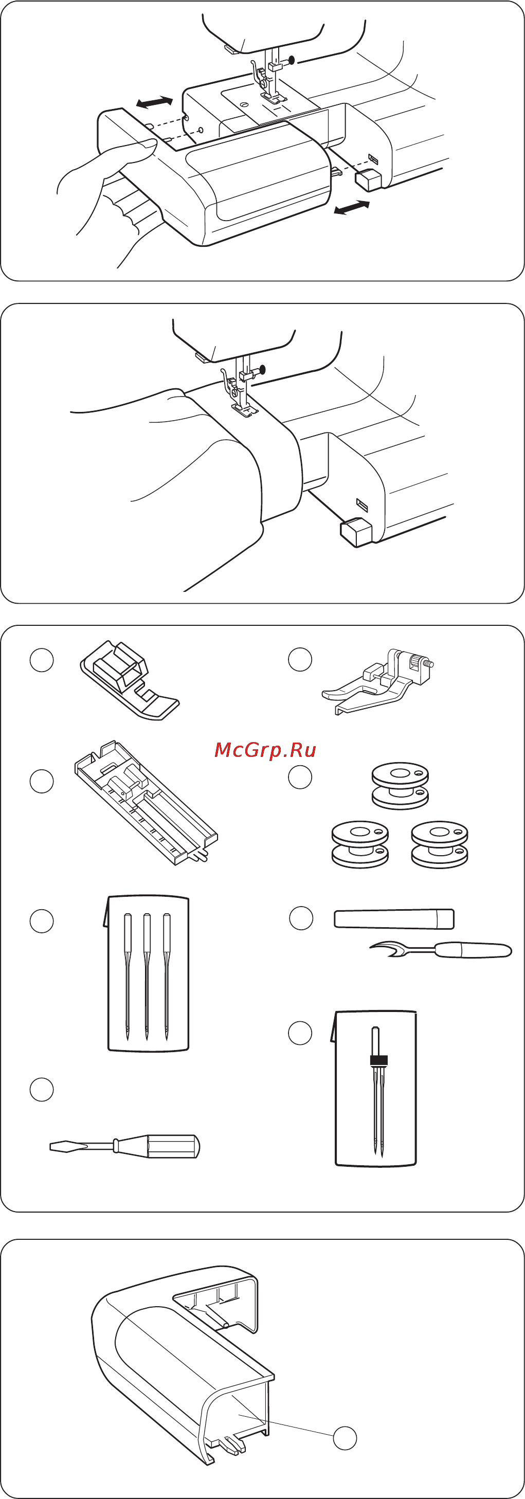 Janome 2055 [5/31] Раздел 2 подготовка к шитью