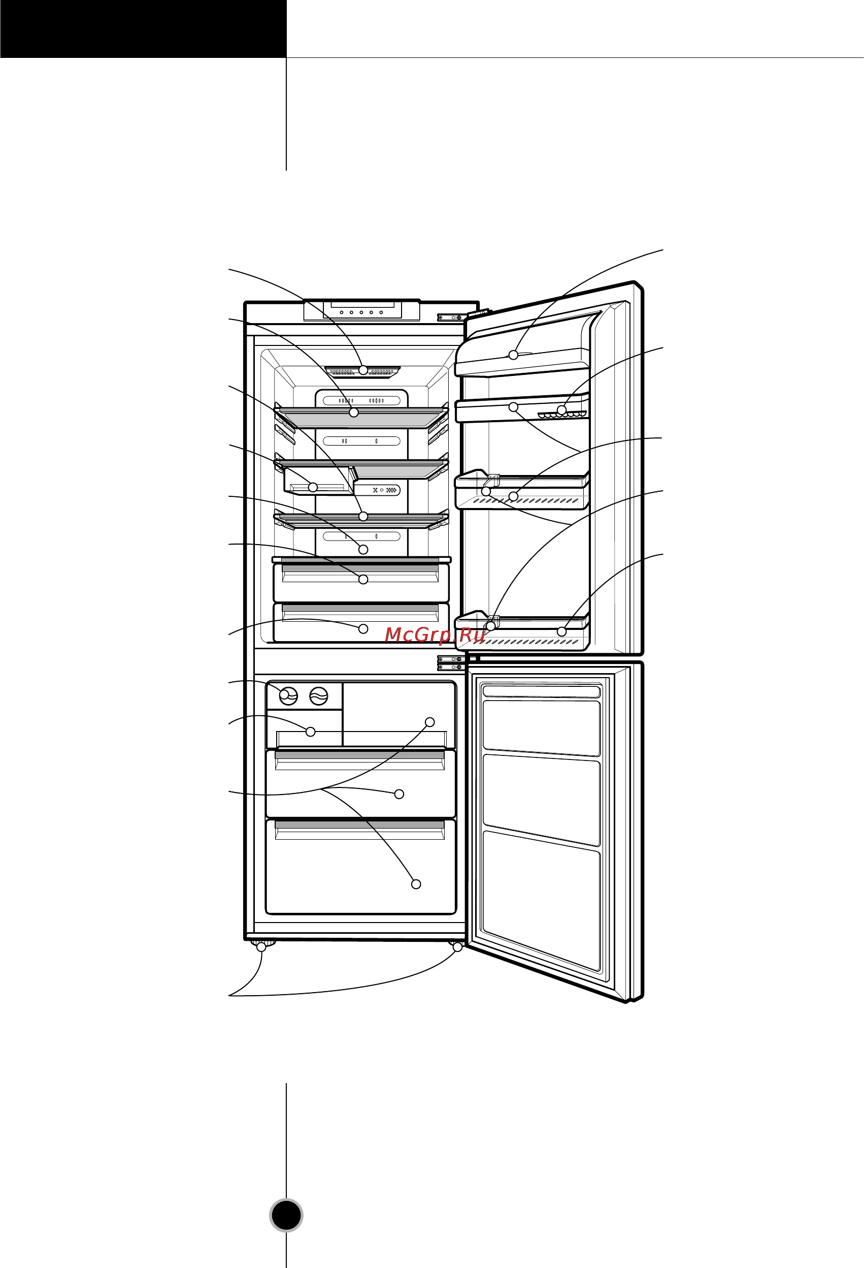 Smeg CB30PFNF [17/53] Основные части холодильника