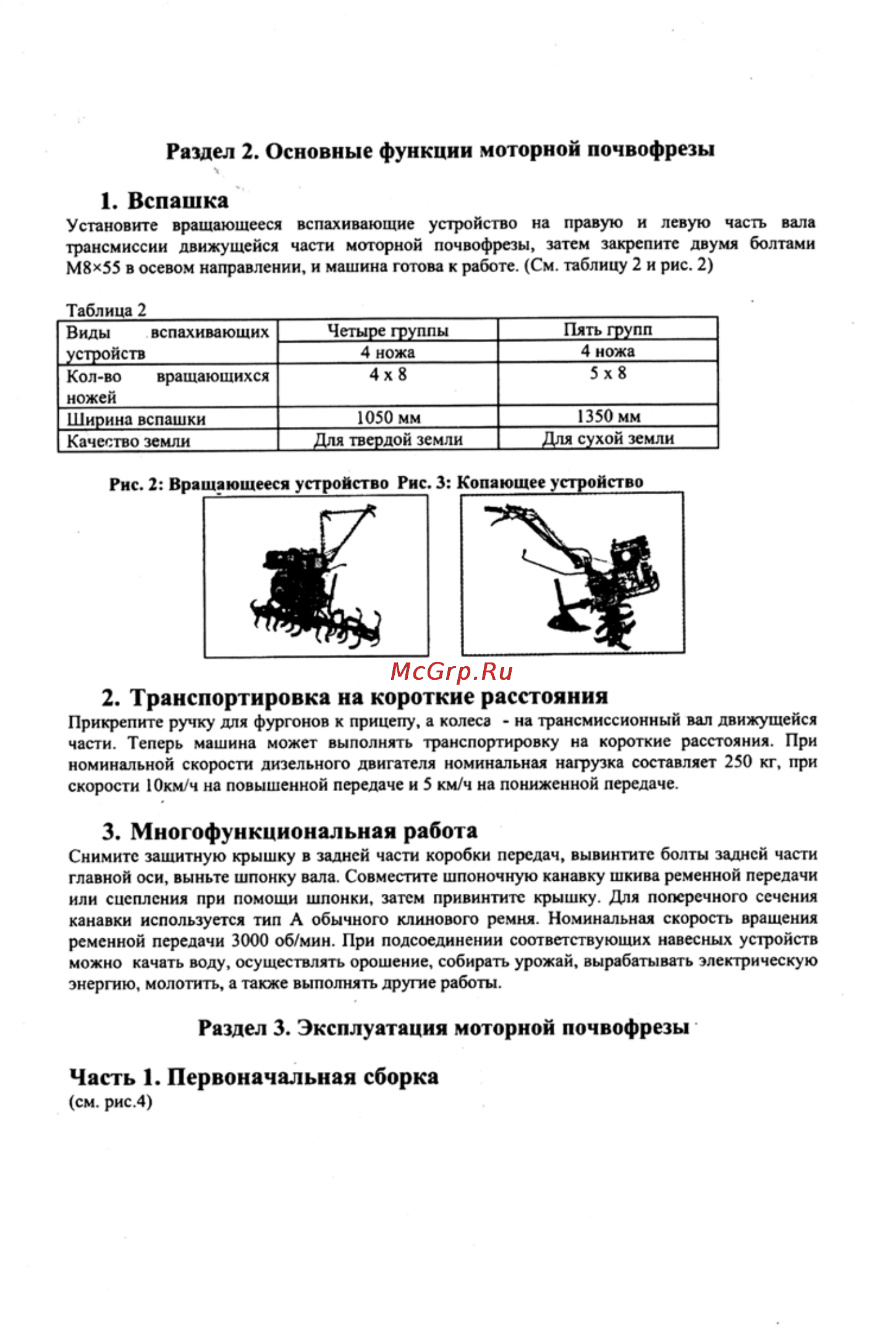 Crosser CR-M6 [4/106] Раздел 3 эксплуатация моторной почвофрезы