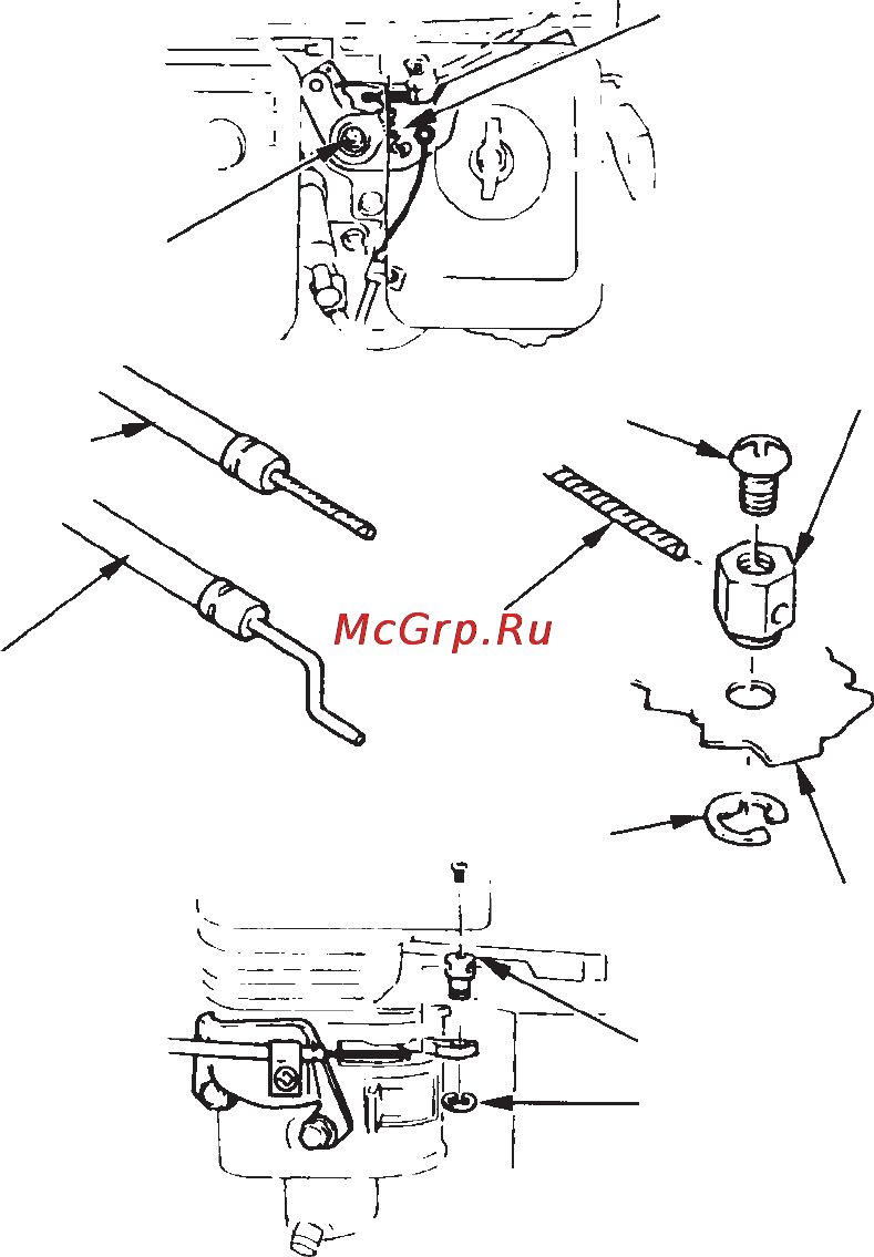 Favorit GX-160 5,5 [28/32] Тросик для дросселя и дроссельной заслонки