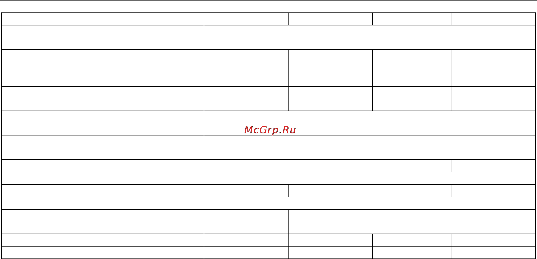 Favorit SUBARU EX 17 6,0 [13/13] Спецификации