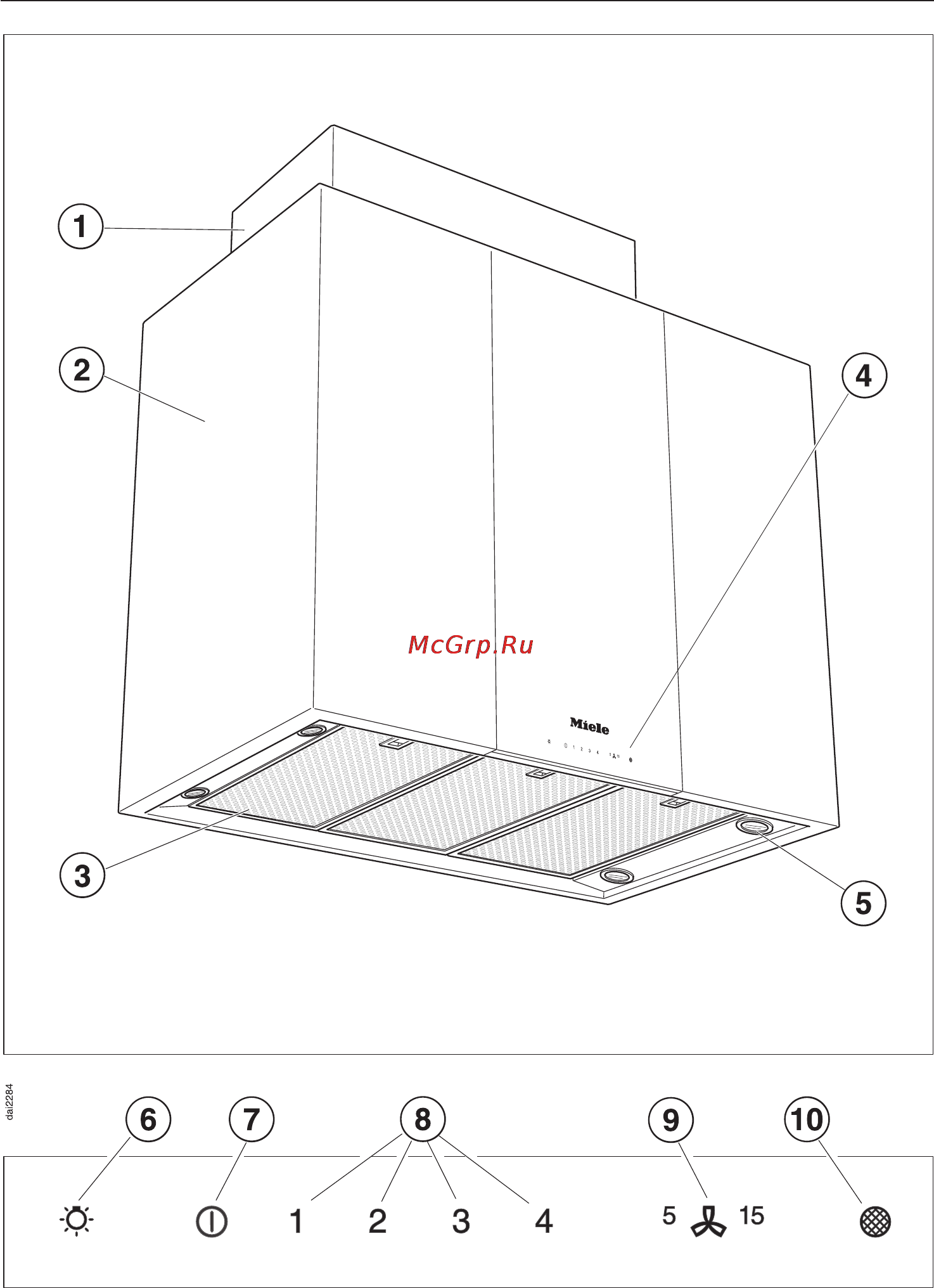 Miele DA 5590 W [10/36] Îïèñàíèå ïðèáîðà 10