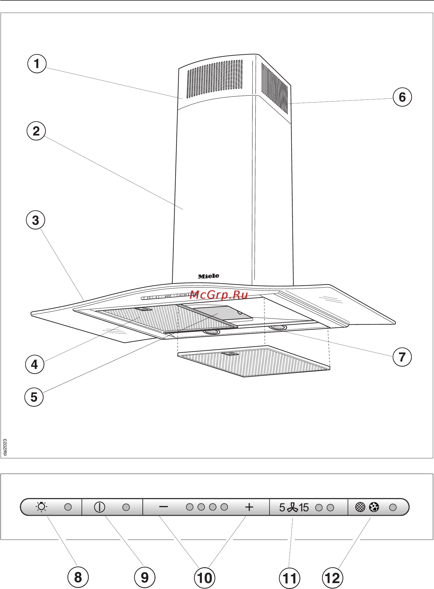 Miele DA 5294 W [10/36] Îïèñàíèå ïðèáîðà 10