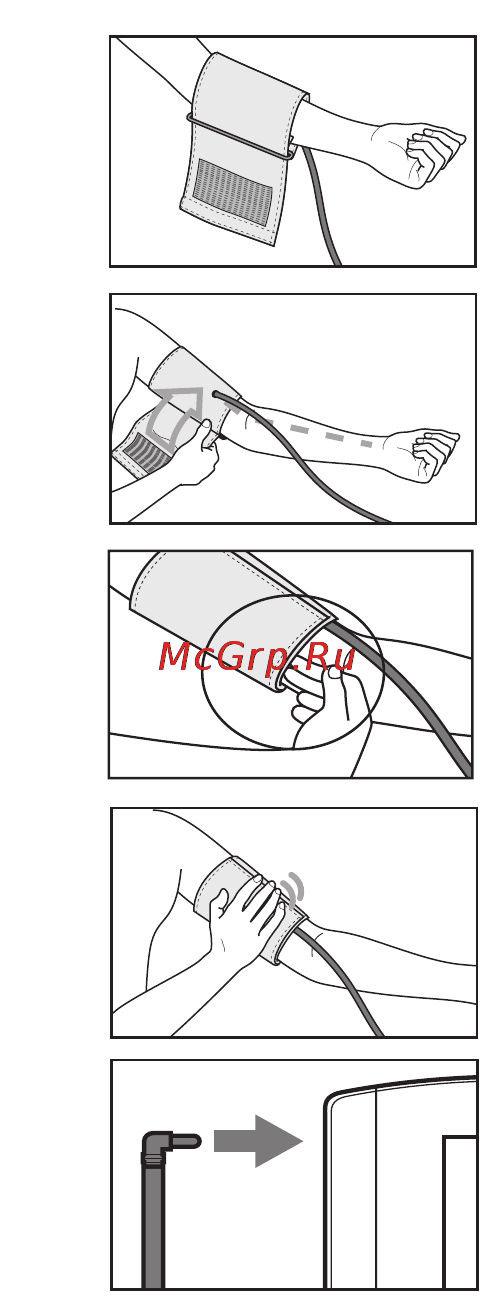 Beurer BM 16 [6/9] Наложение манжеты