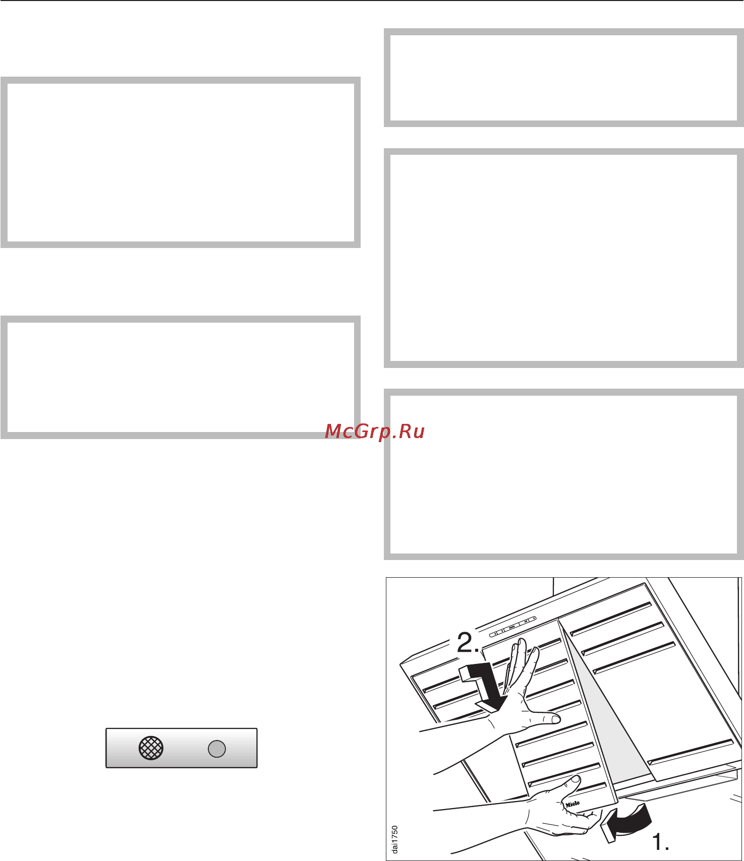 Miele DA 489-4 EXT [20/40] Âñàñûâàþùèå ïîâåðõíîñòè è æèðîóëàâëèâàþùèé ôèëüòð 20