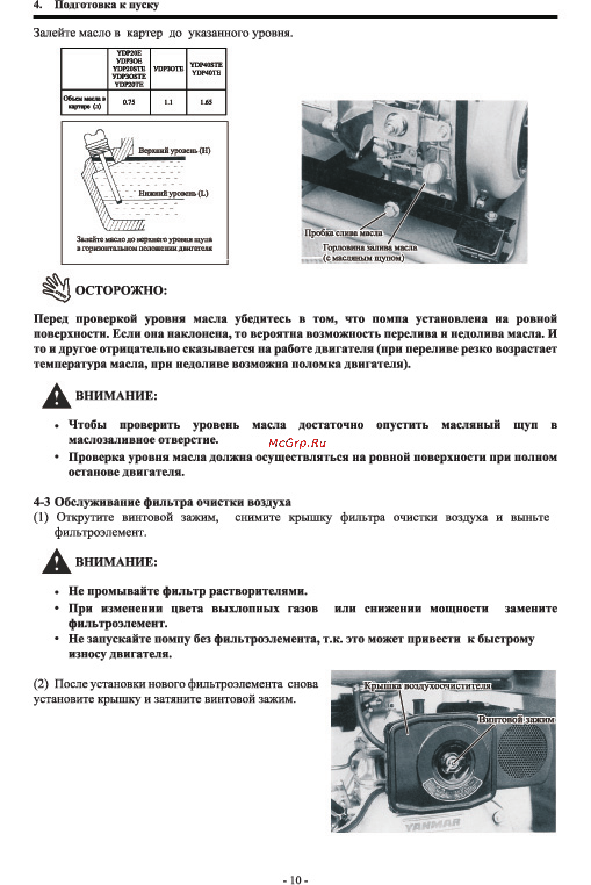 Yanmar YDP30E Инструкция по эксплуатации онлайн [11/26] 14248