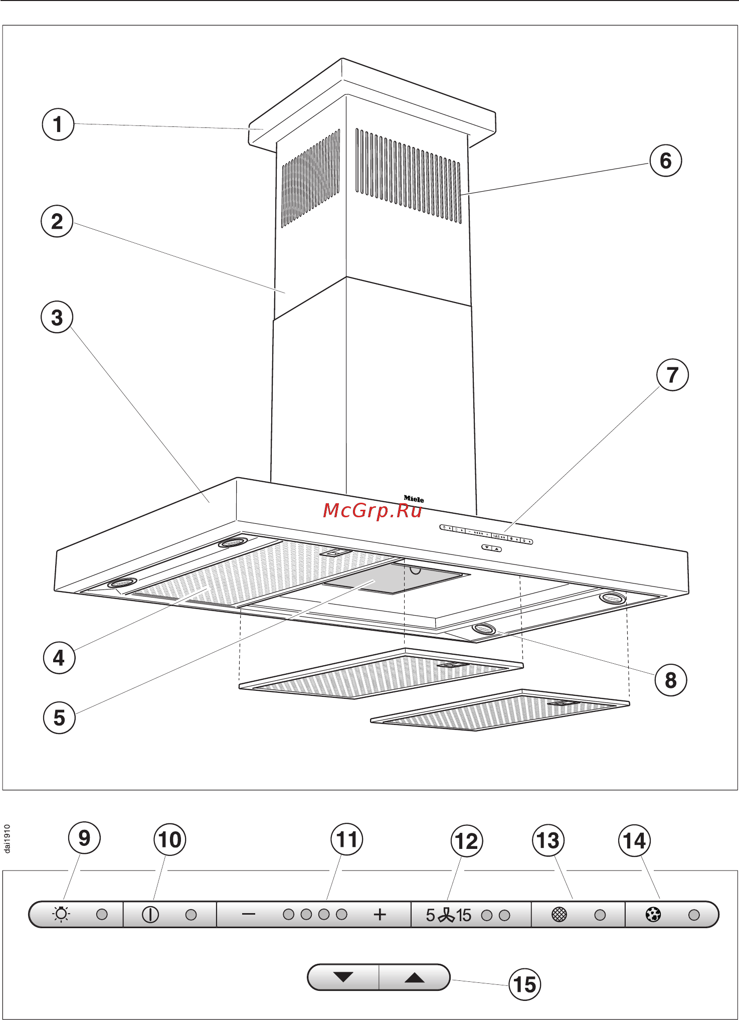 Miele DA 420 V [10/36] Îïèñàíèå ïðèáîðà 10