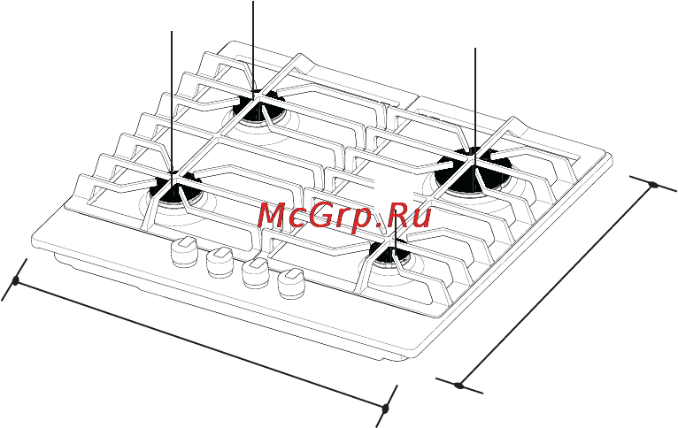 Electrolux EHG6435 X [22/27] Встраивание в кухонную мебель