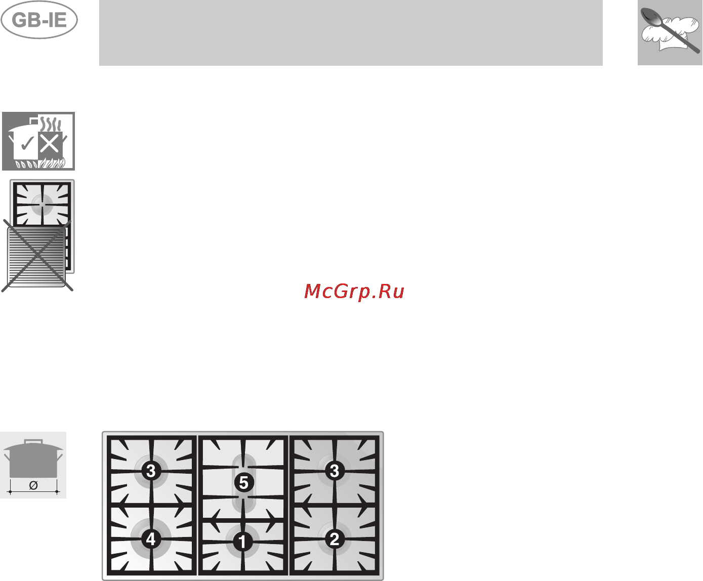 Smeg CS19RW-6 [18/32] Practical advice for using the cooking hob burners