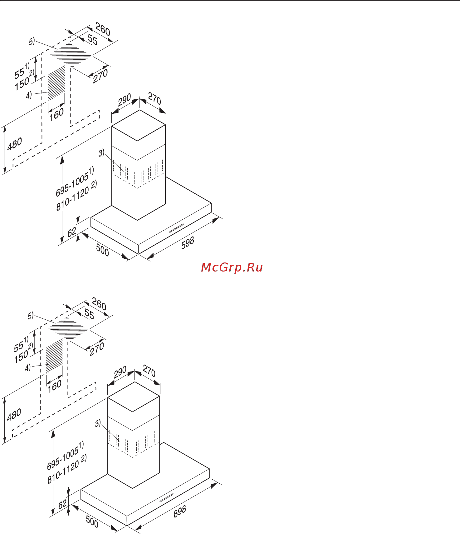 Miele DA 416-4 [20/36] Ðàçìåðû ïðèáîðà 20