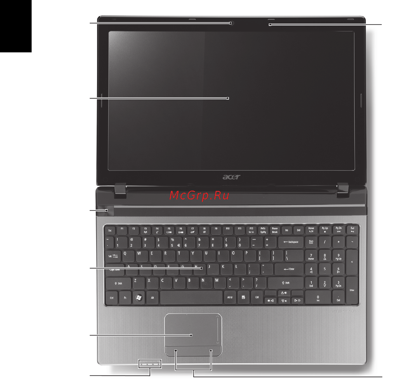 Acer ASPIRE 5750G-2416G64Mnkk [232/320] Ekskursija po jūsų acer nešiojamąjį kompiuterį