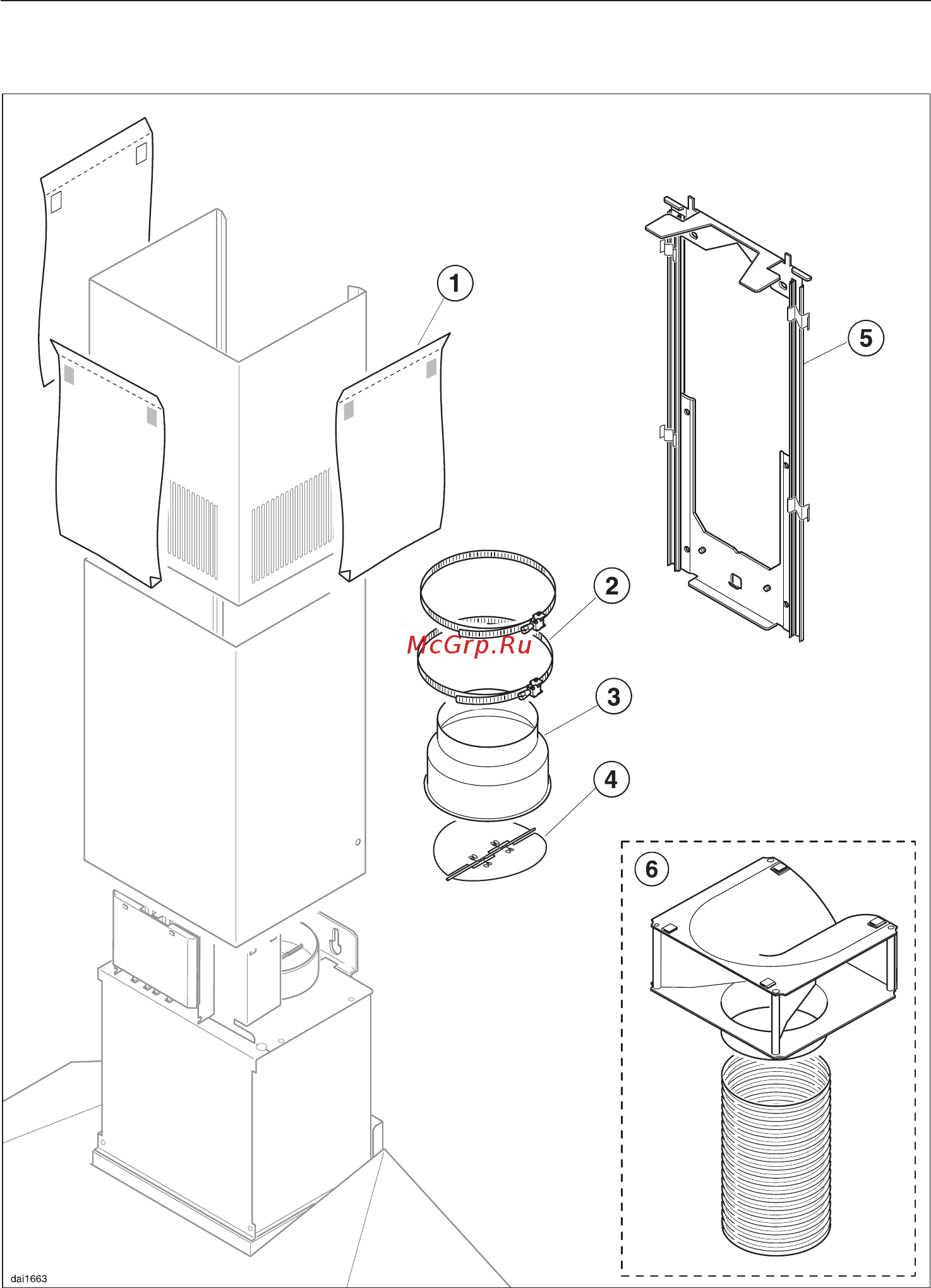 Miele DA 409 IX [26/36] Ìàòåðèàë äëÿ ìîíòàæà 26