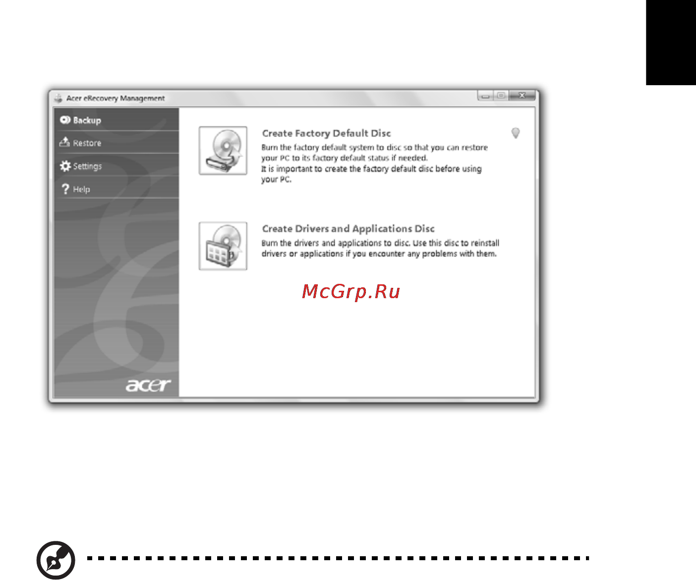Acer ASPIRE 5742G-373G32Mnrr [183/2205] Sicherungs disc brennen