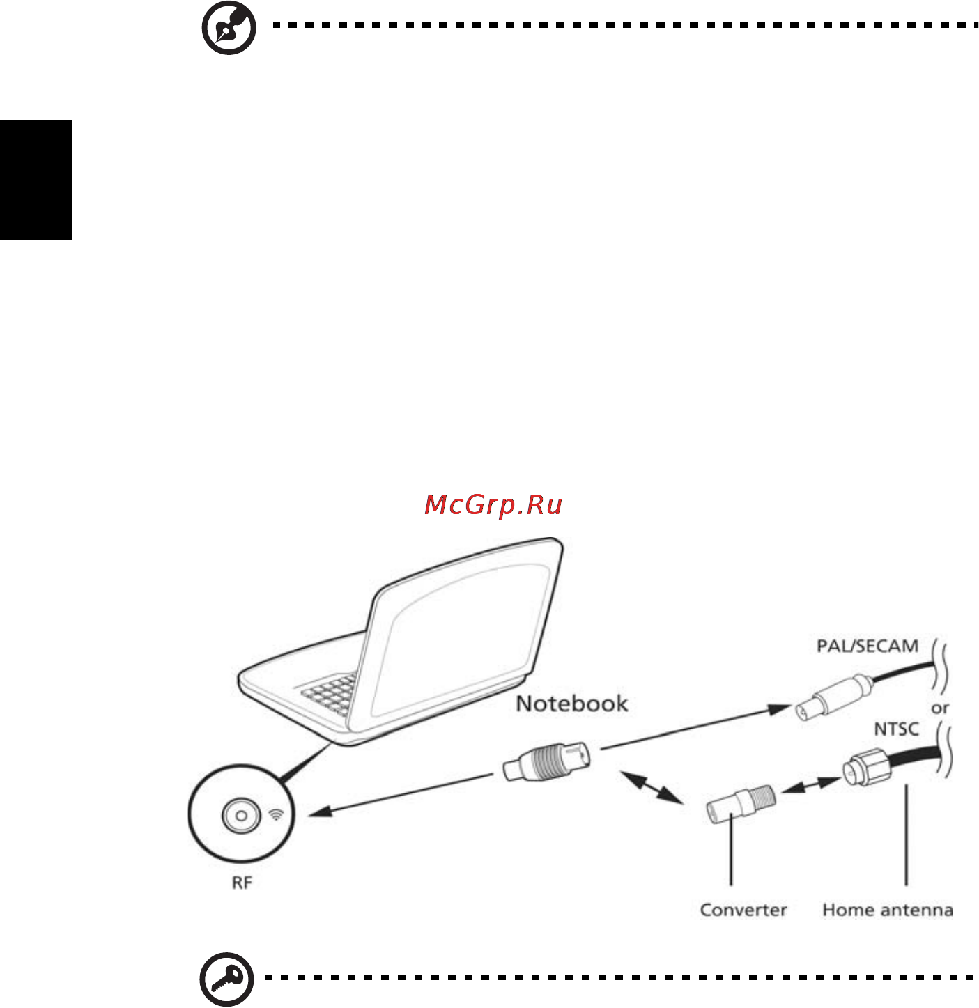 Acer ASPIRE 5742G-373G32Mnrr [2118/2205] Menyaksikan tv dengan antena eksternal atau soket kabel