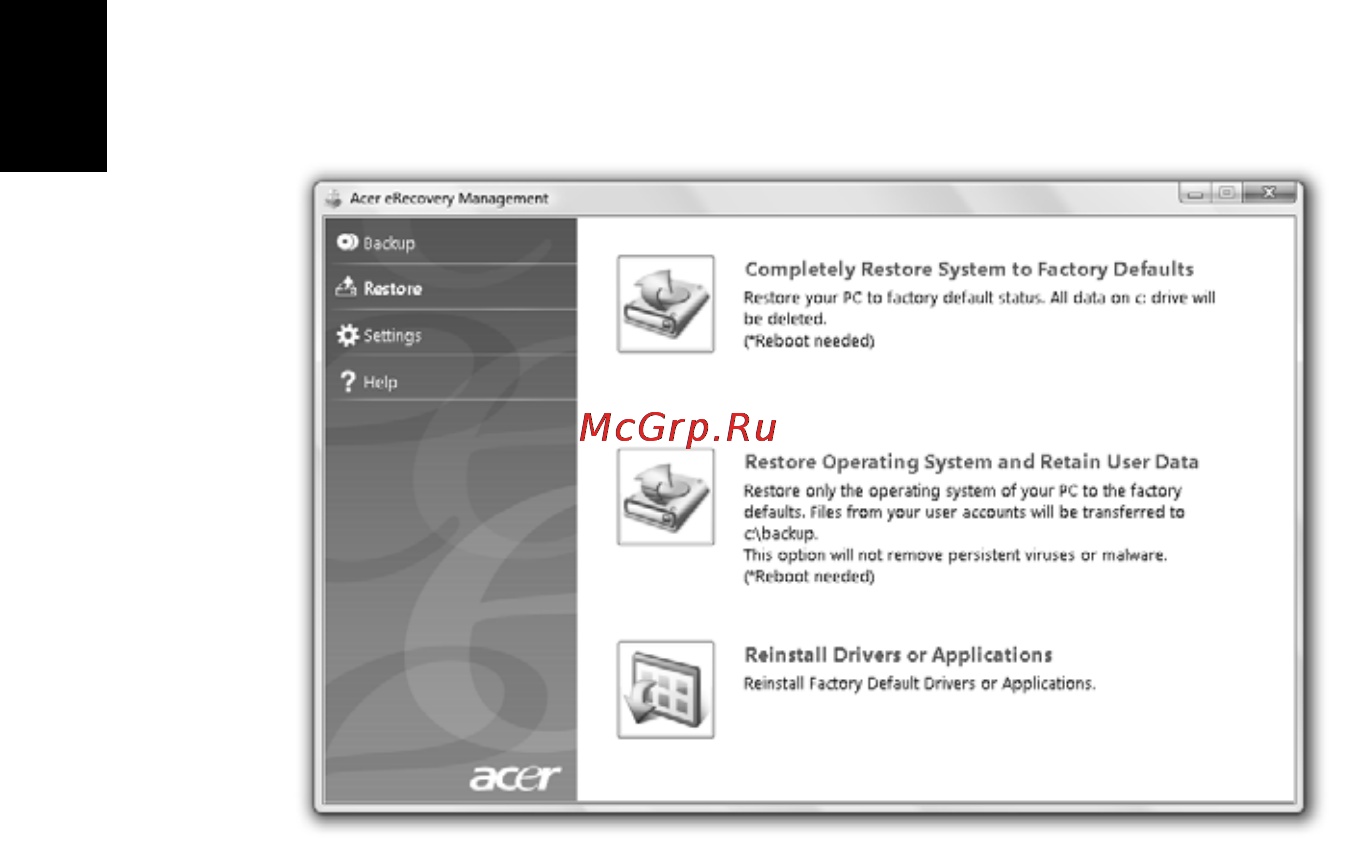 Acer ASPIRE 5742Z-P623G32Mirr [544/2205] Gjenoppretting