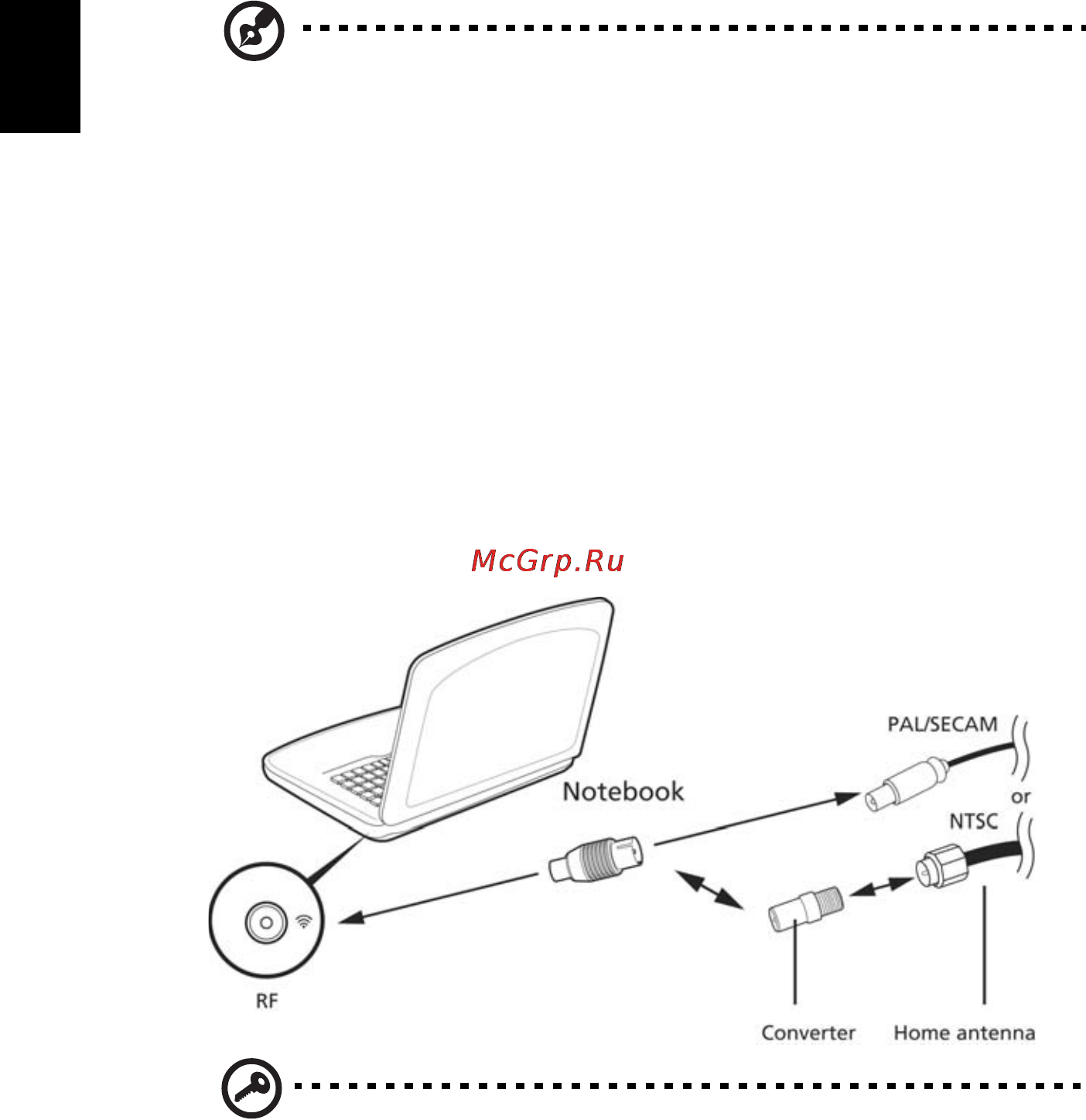 Acer ASPIRE 5742G-373G32Mnrr [60/2205] Watching tv with an external antenna or cable socket