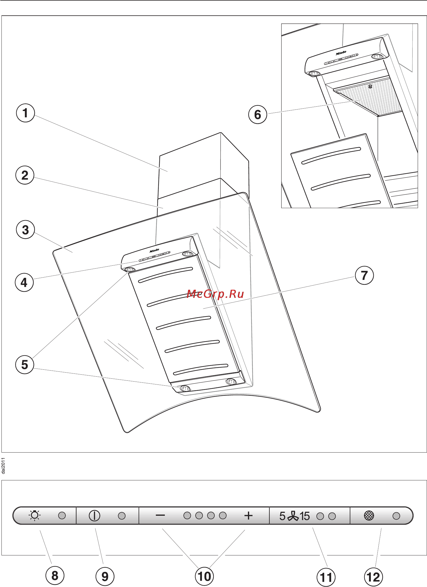 Miele DA 289-4 [10/36] Îïèñàíèå ïðèáîðà 10