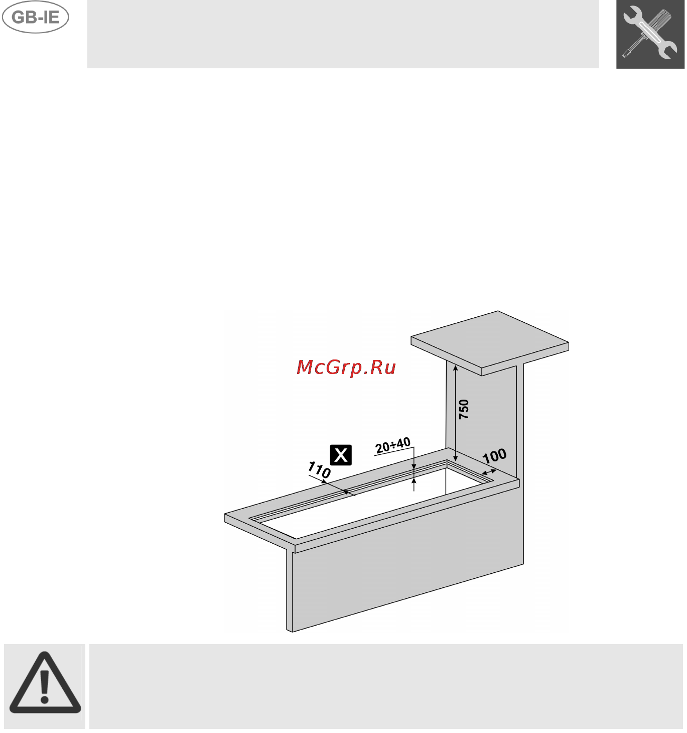 Smeg PDXF116RS [10/18] Installation to a flush mounting structure