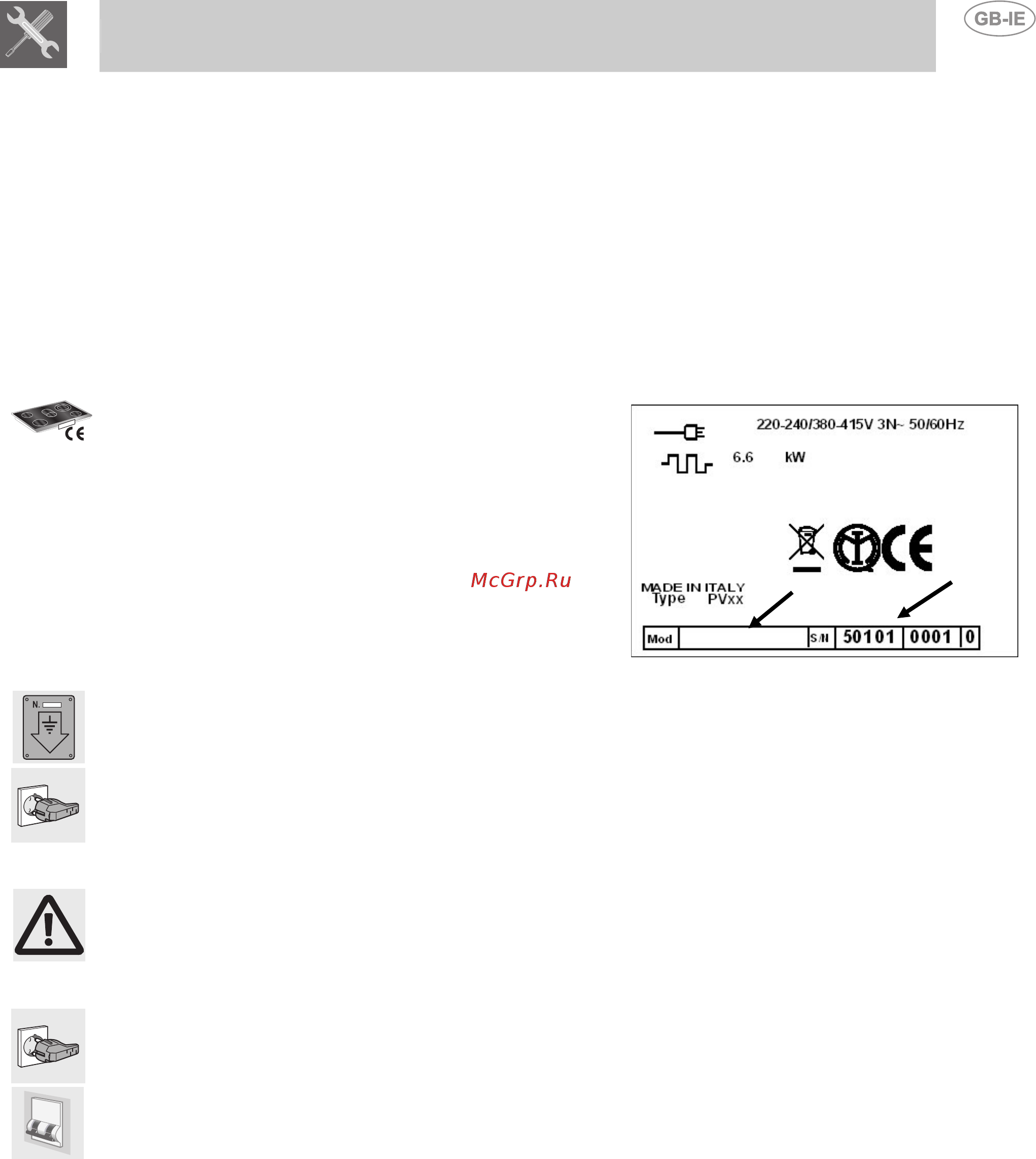 Smeg P663-1 [12/15] Installation