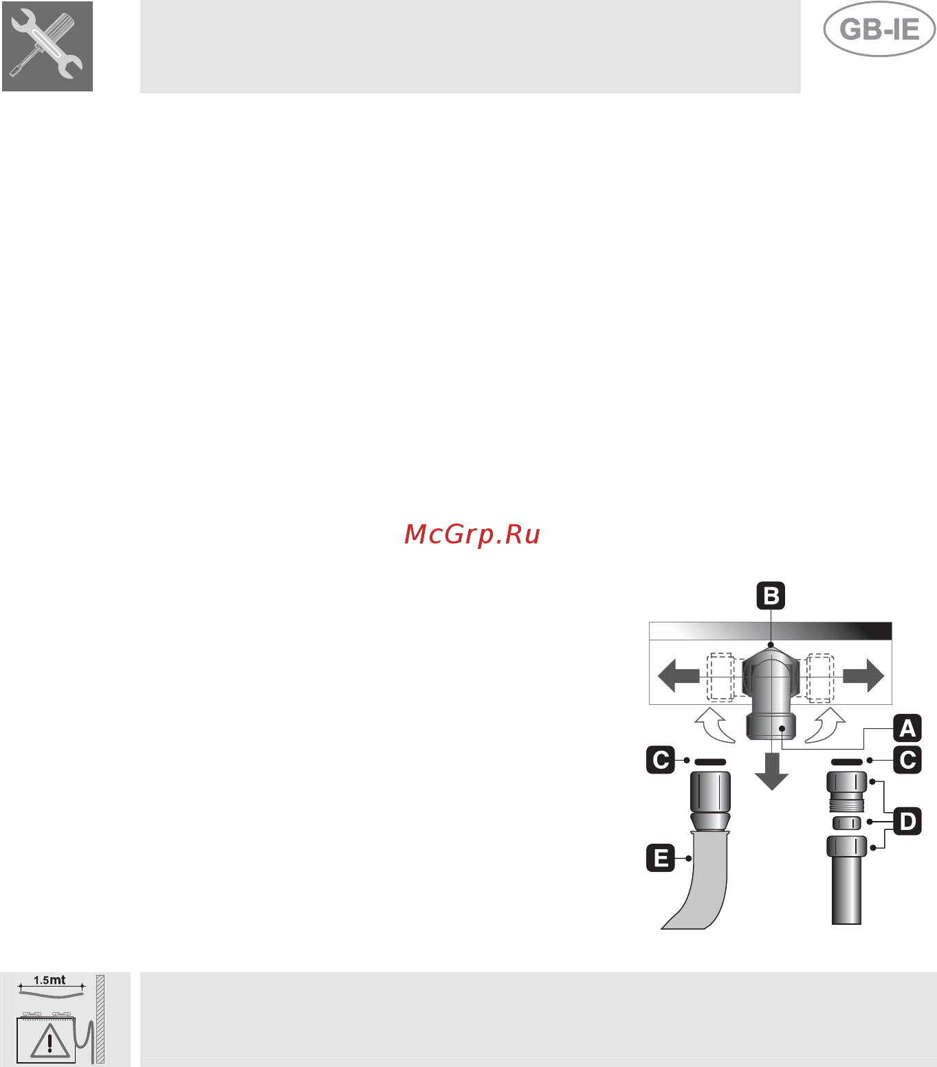 Smeg SR876AGH9 [7/18] Gas connection