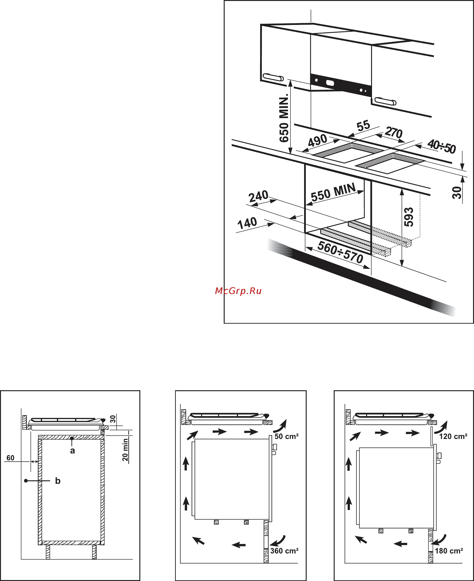 Electrolux EHG30235 x [95/100] Posibilităţi de încorporare