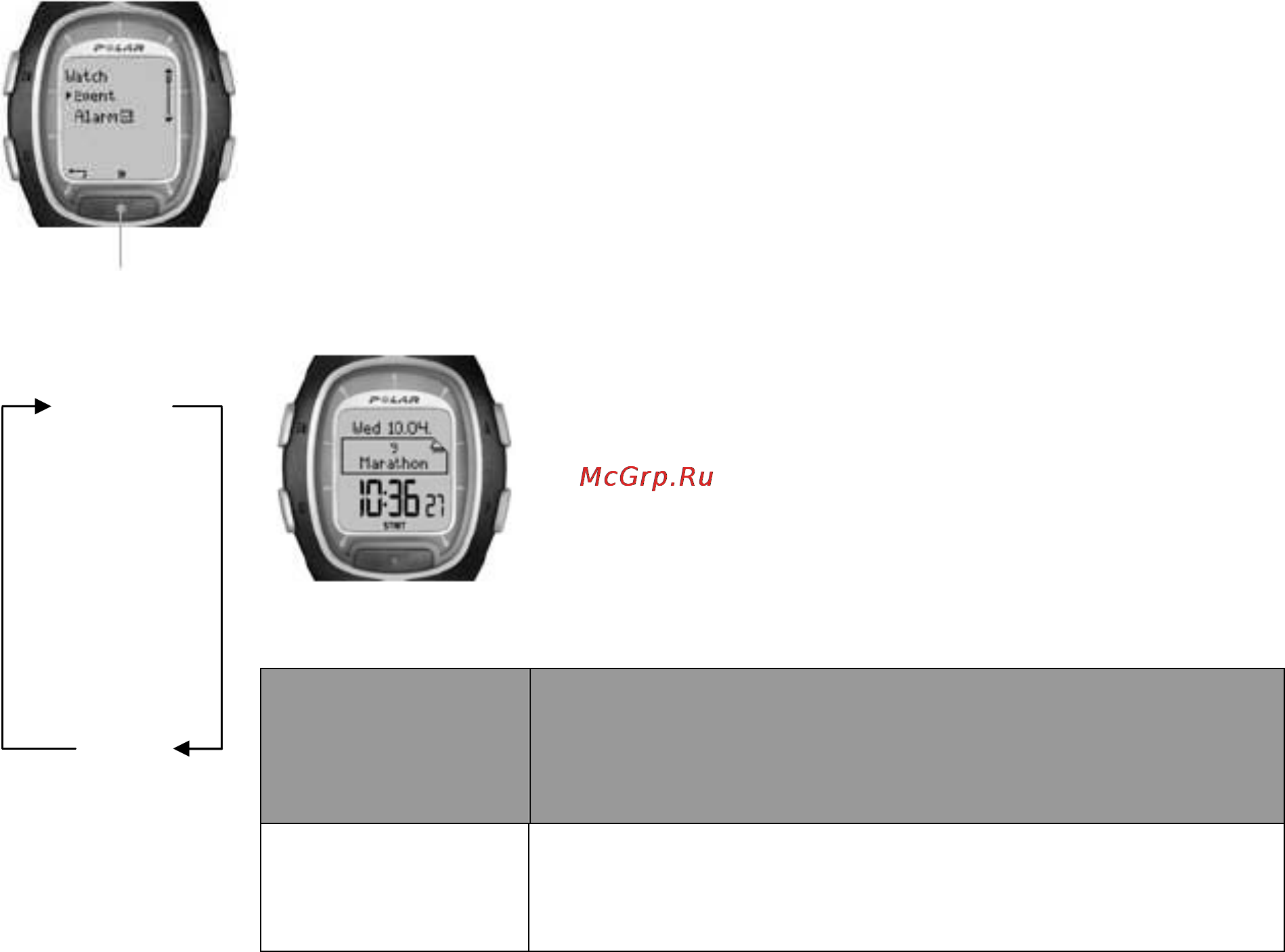 Polar RS300 [54/83] Watch settings установки часов