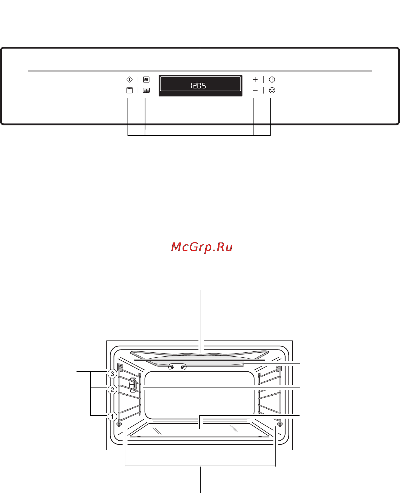 Electrolux EOK 76030 X [12/69] Кнопки выбора функций