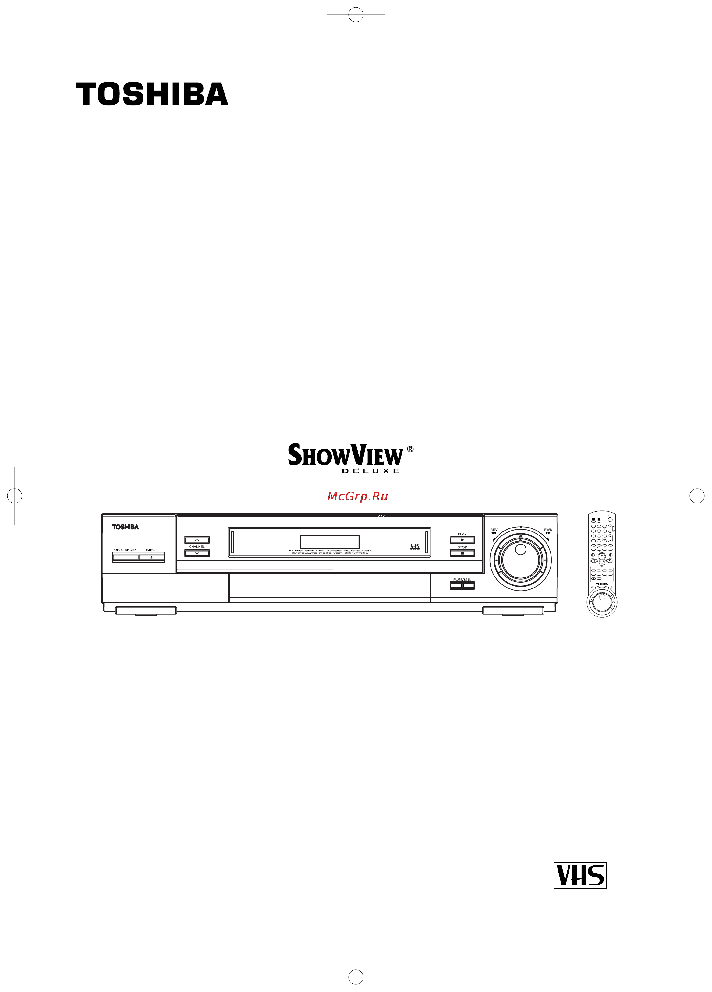 Toshiba V-852EW Инструкция по эксплуатации онлайн